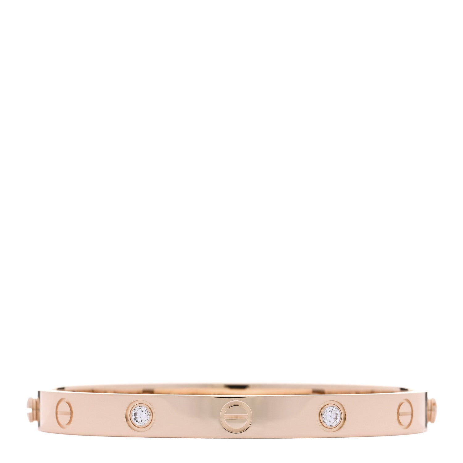 18K Pink Gold 4 Diamond LOVE Bracelet 16 — view 2