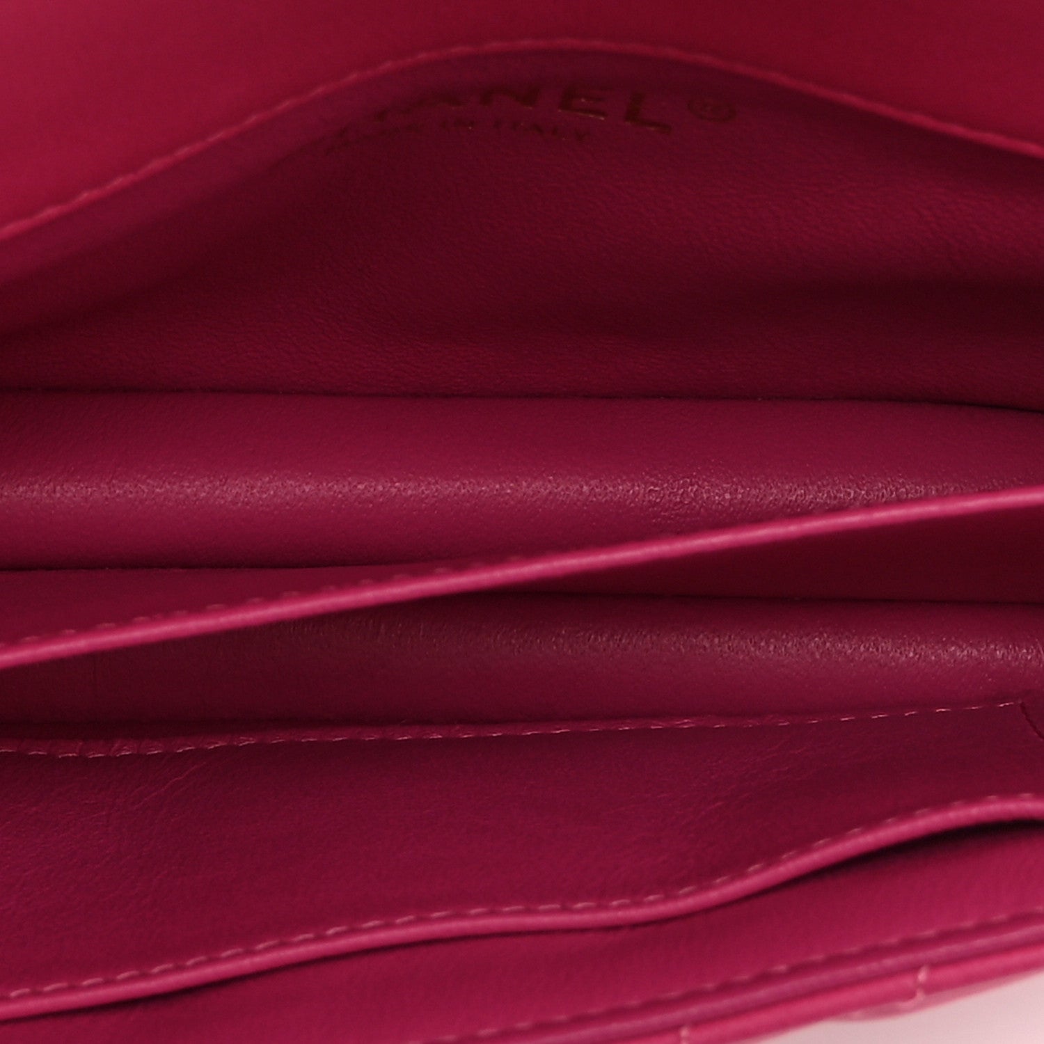 Lambskin Chevron Quilted Mini Rectangular Flap Pink — view 5