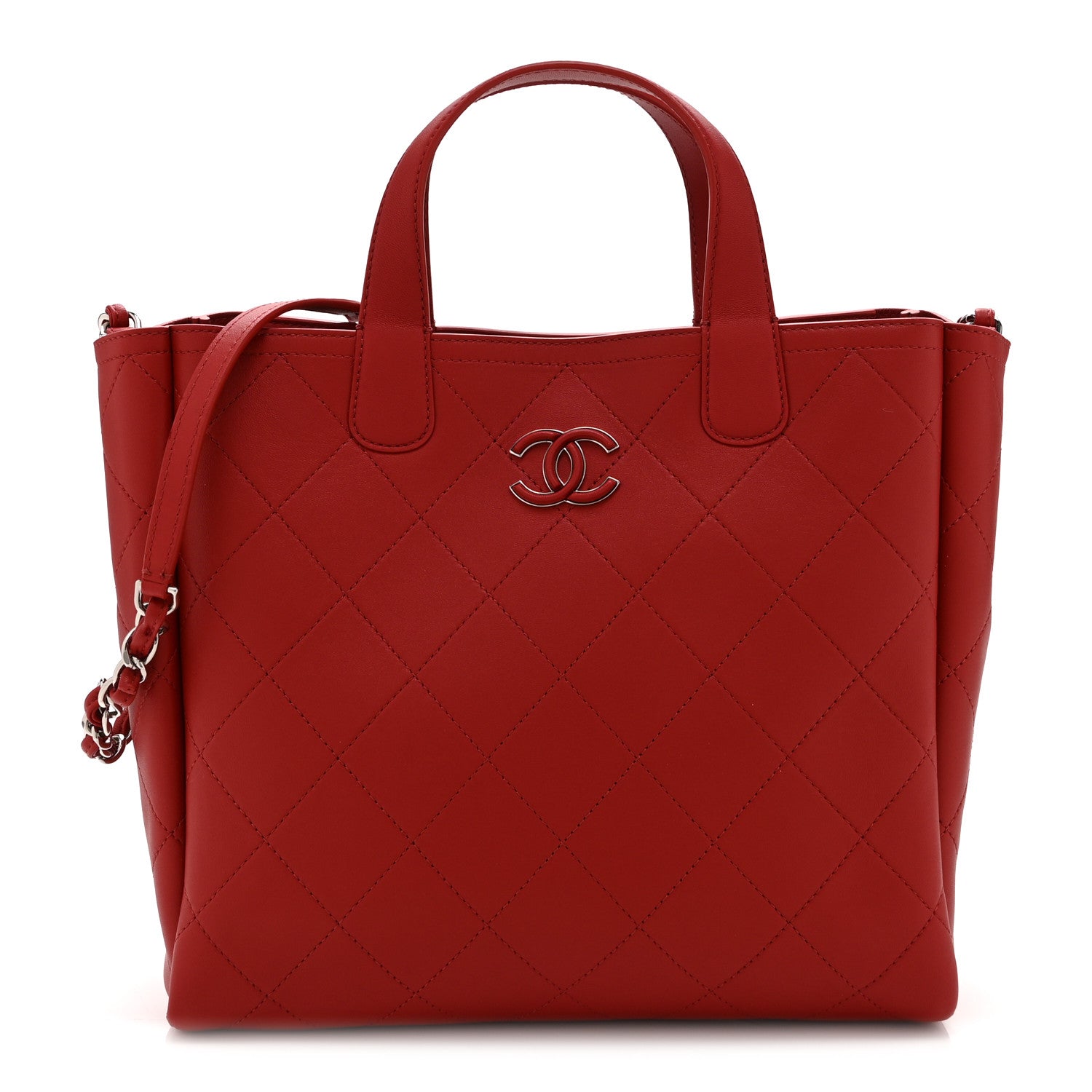 Bullskin Stitched Medium Shopping Bag Red