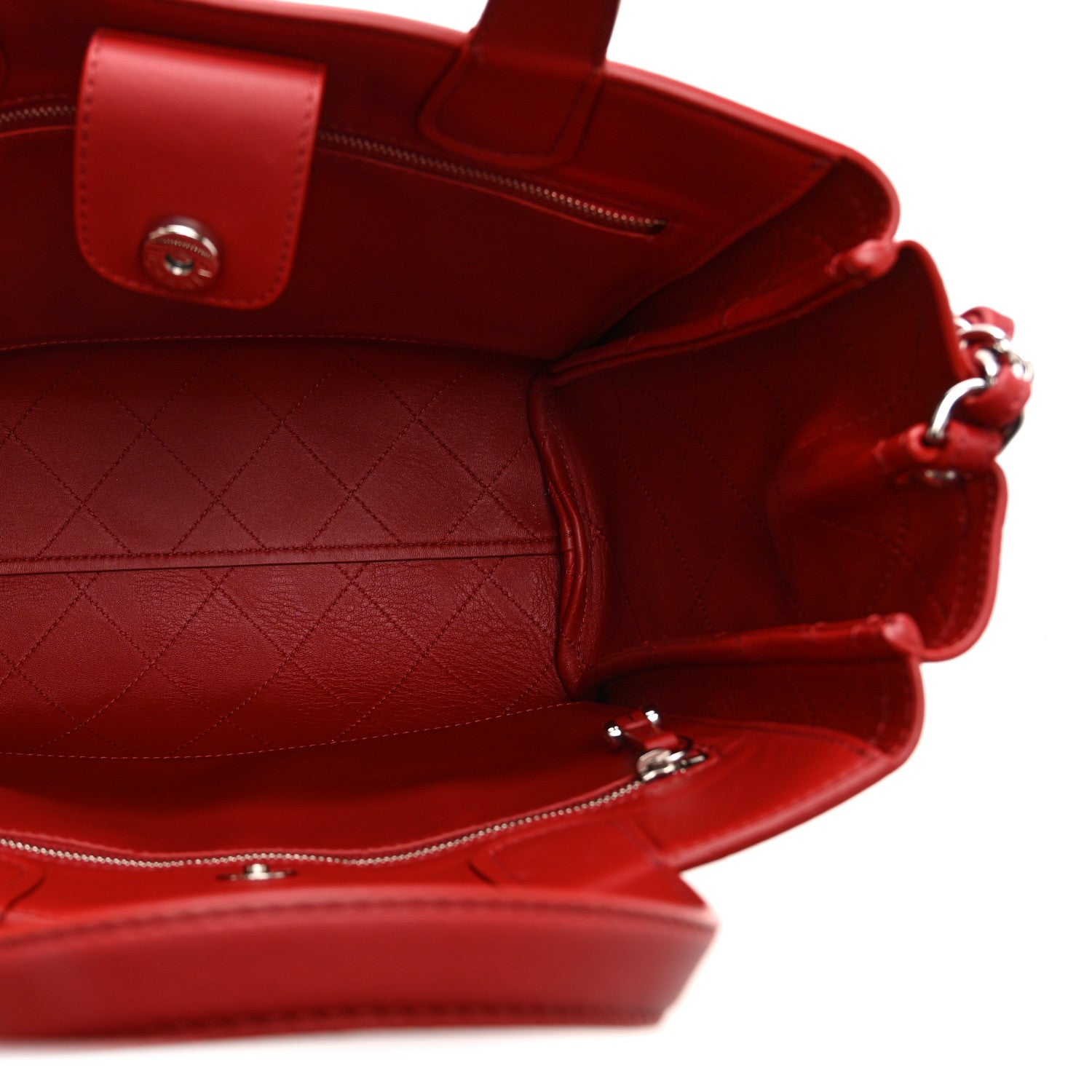 Bullskin Stitched Medium Shopping Bag Red — view 5