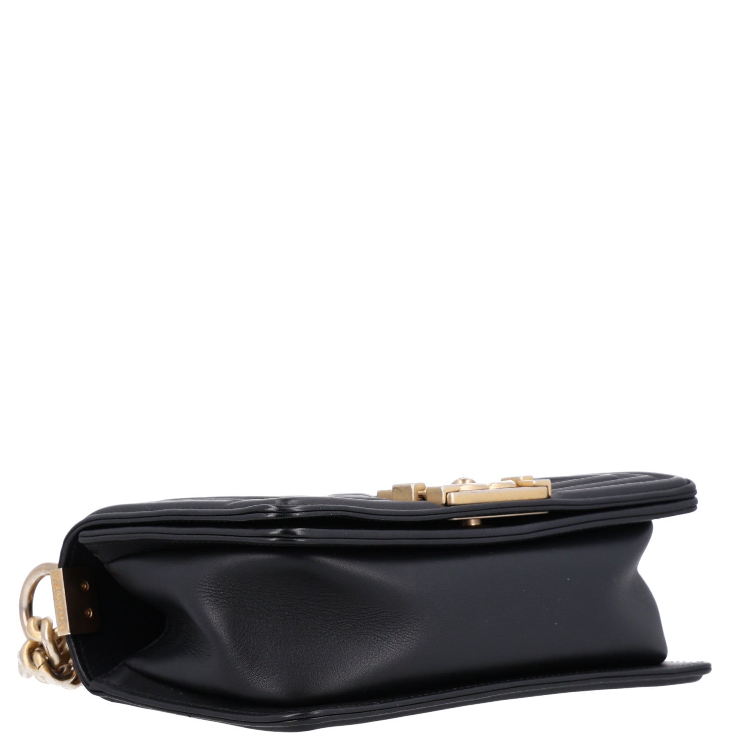 Lambskin Quilted Small Boy Flap Black — view 4