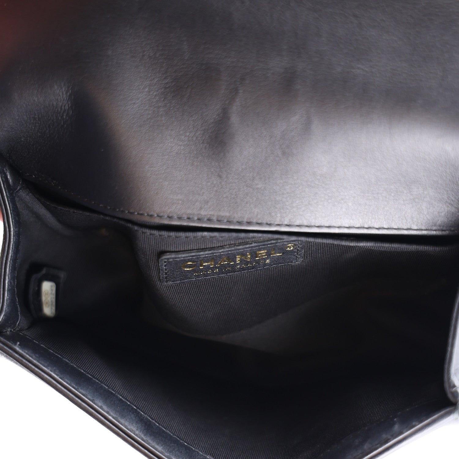 Lambskin Quilted Small Boy Flap Black — view 5
