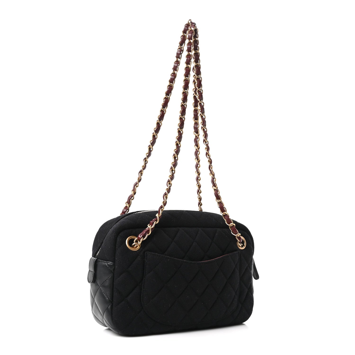 Felt Quilted Paris-Hamburg Charms Camera Case Black — view 3