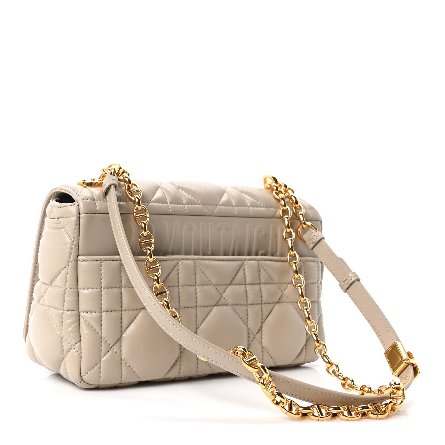 Calfskin Macrocannage Medium Caro Bag Sand — view 3