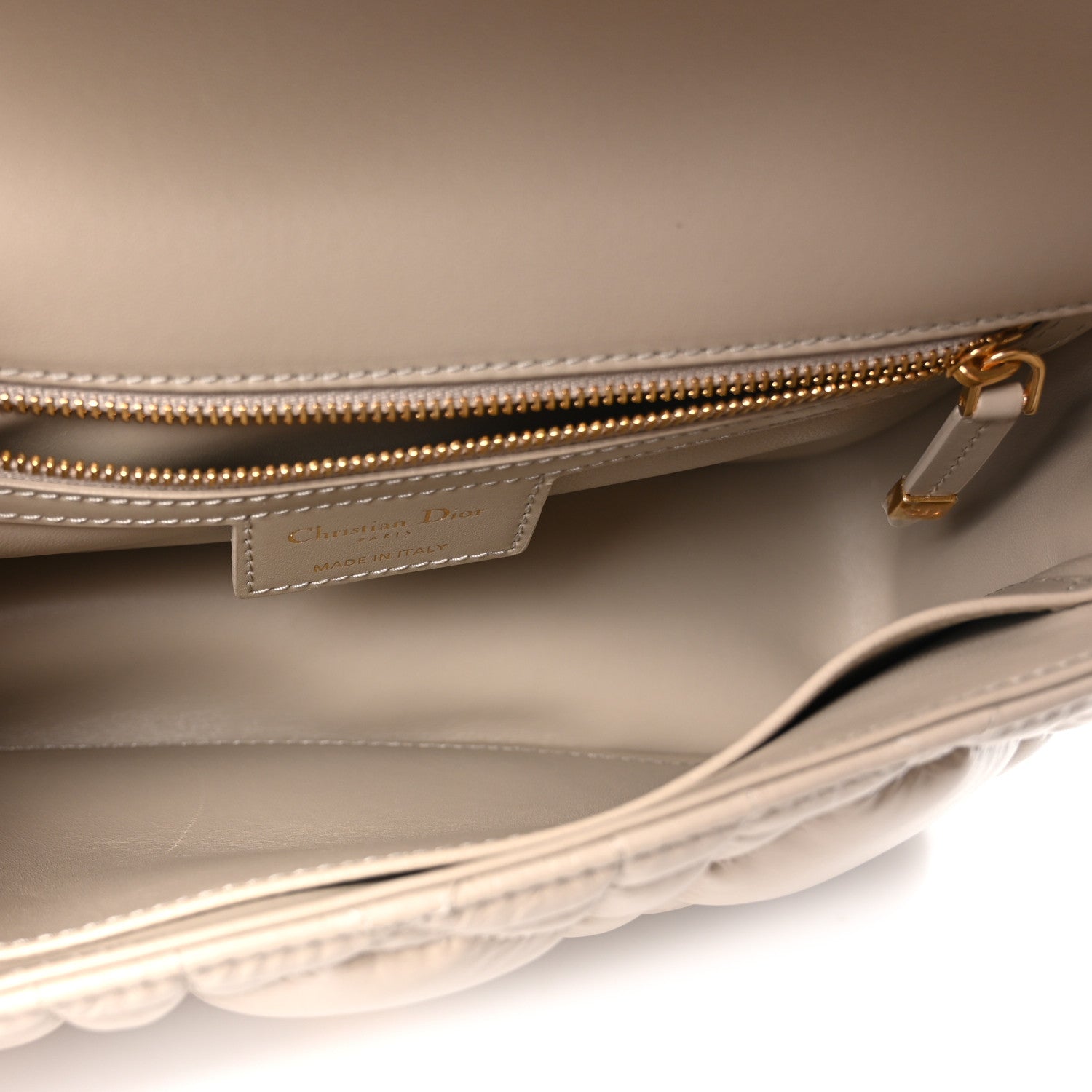 Calfskin Macrocannage Medium Caro Bag Sand — view 5