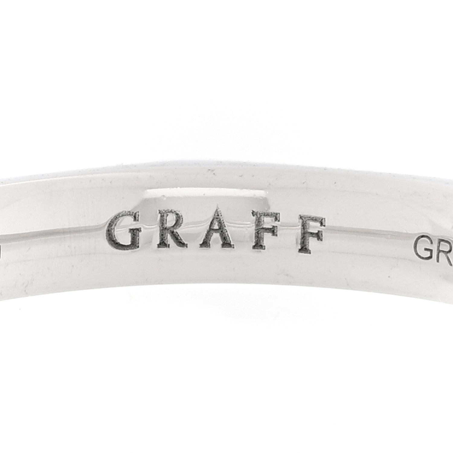 18K White Gold Diamond Laurence Graff Signature Band Ring 57 7.75 — view 4