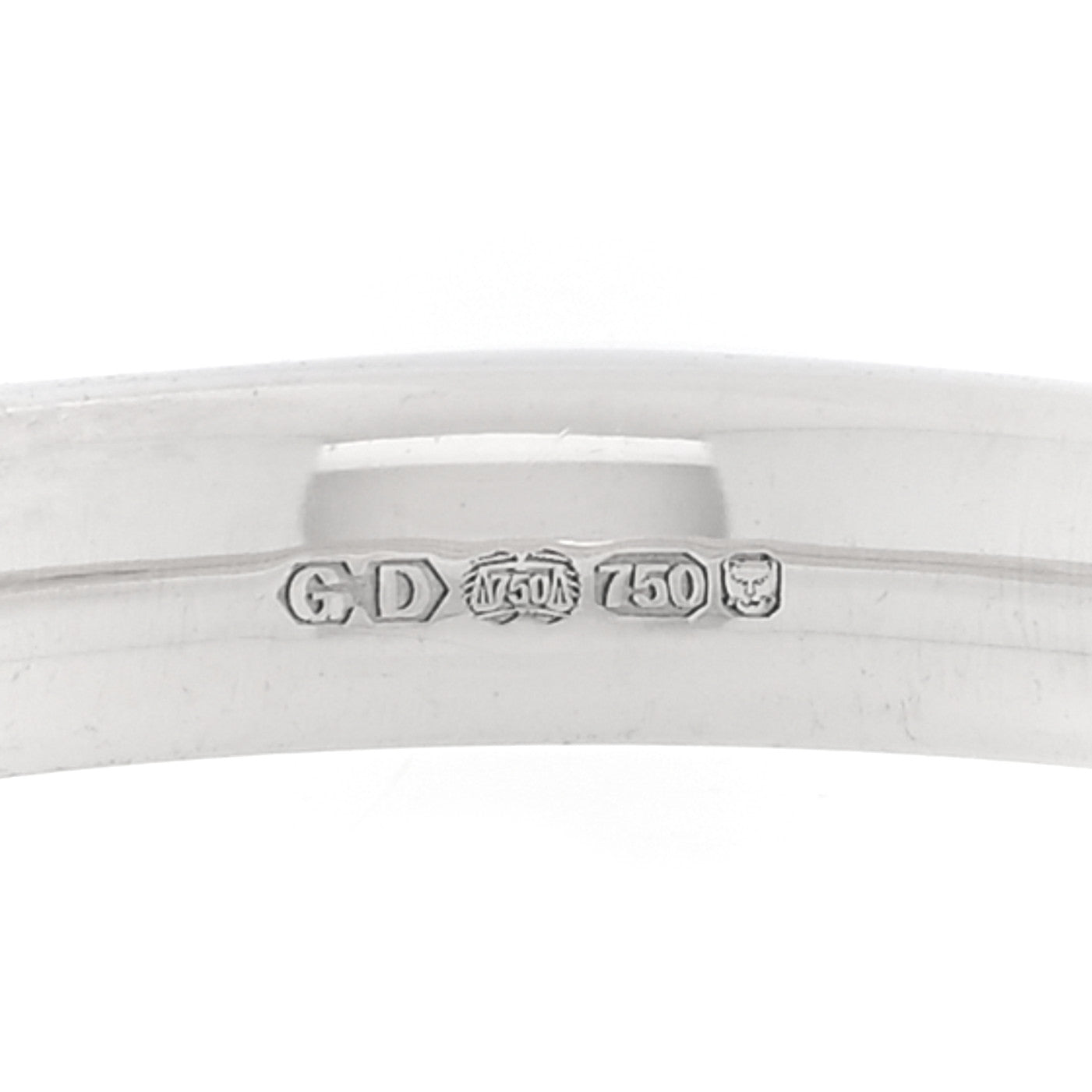 18K White Gold Diamond Laurence Graff Signature Band Ring 57 7.75 — view 5