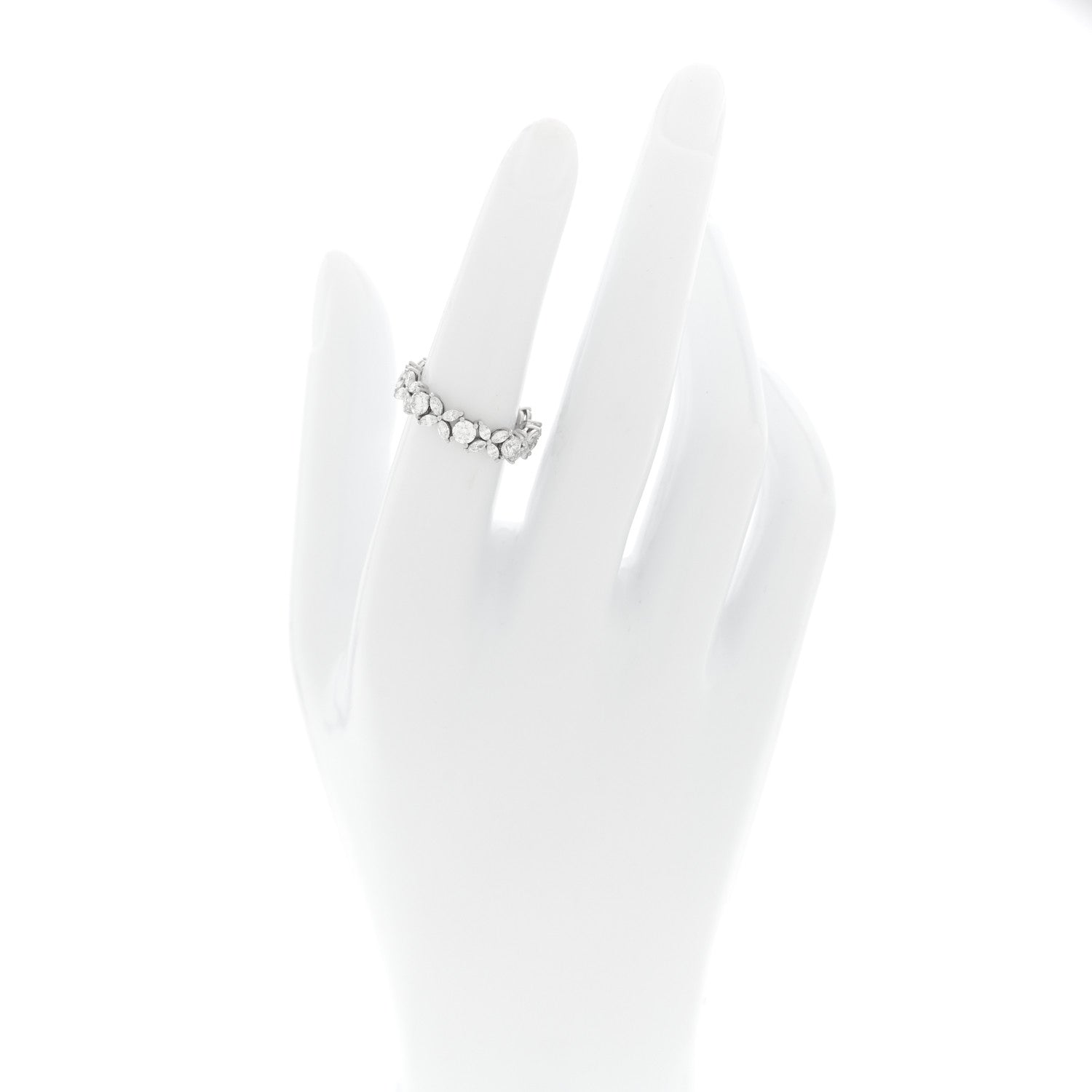 Platinum Diamond Victoria Alternating Band Ring 53 6.25 — view 2