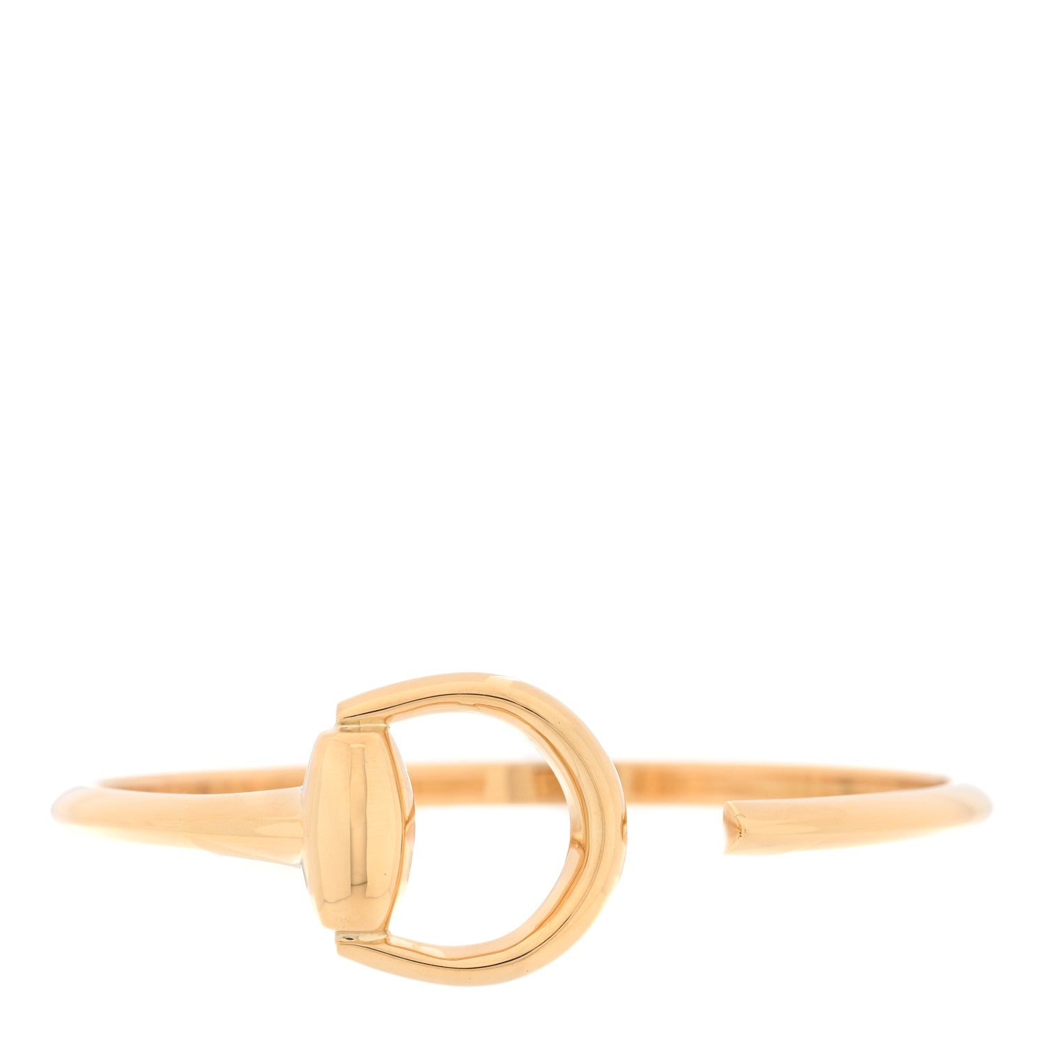 18K Yellow Gold Horsebit Bangle Bracelet