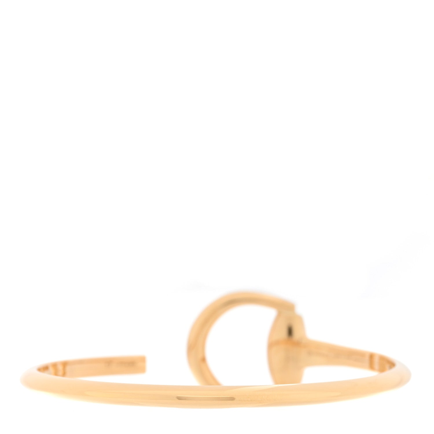 18K Yellow Gold Horsebit Bangle Bracelet — view 2