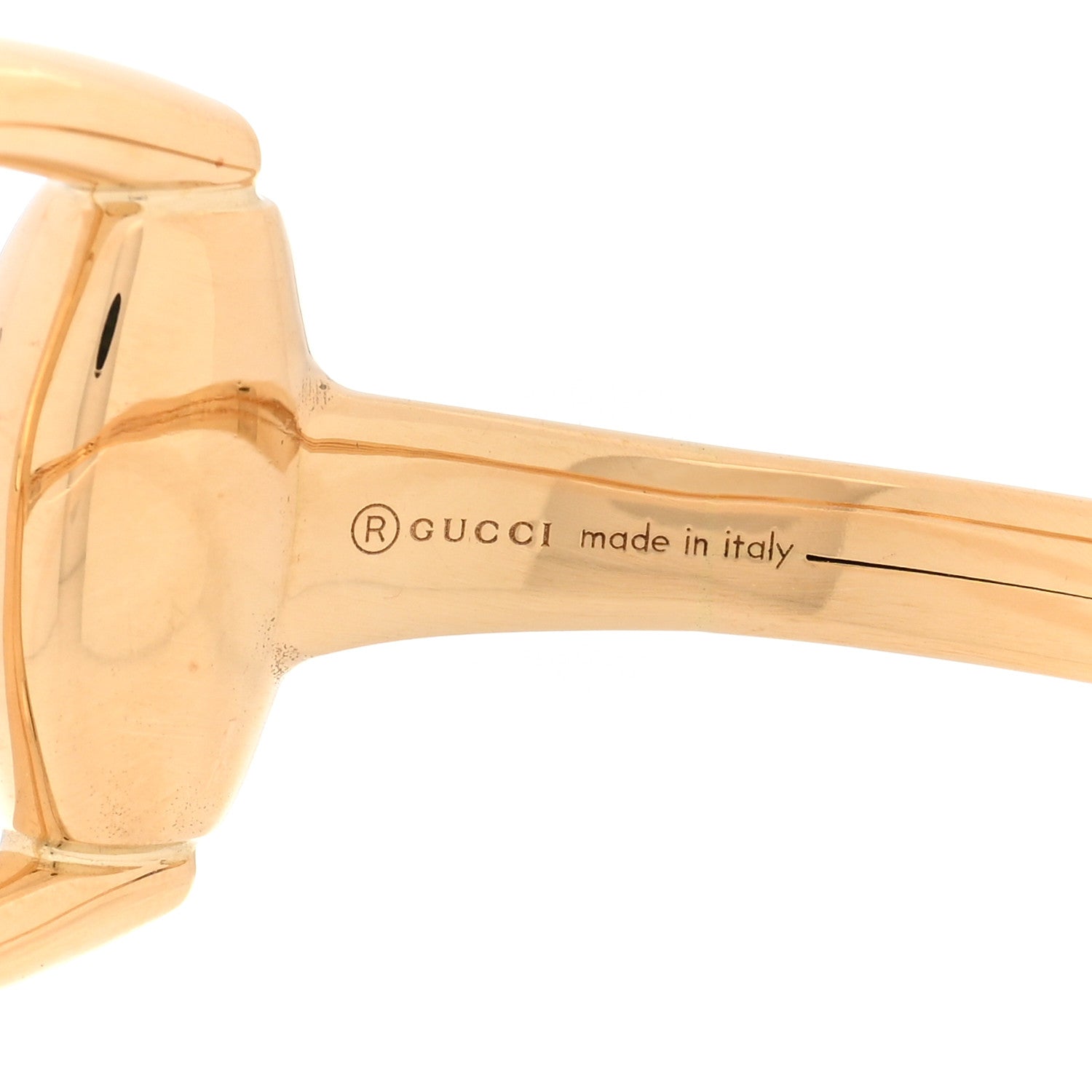 18K Yellow Gold Horsebit Bangle Bracelet — view 3