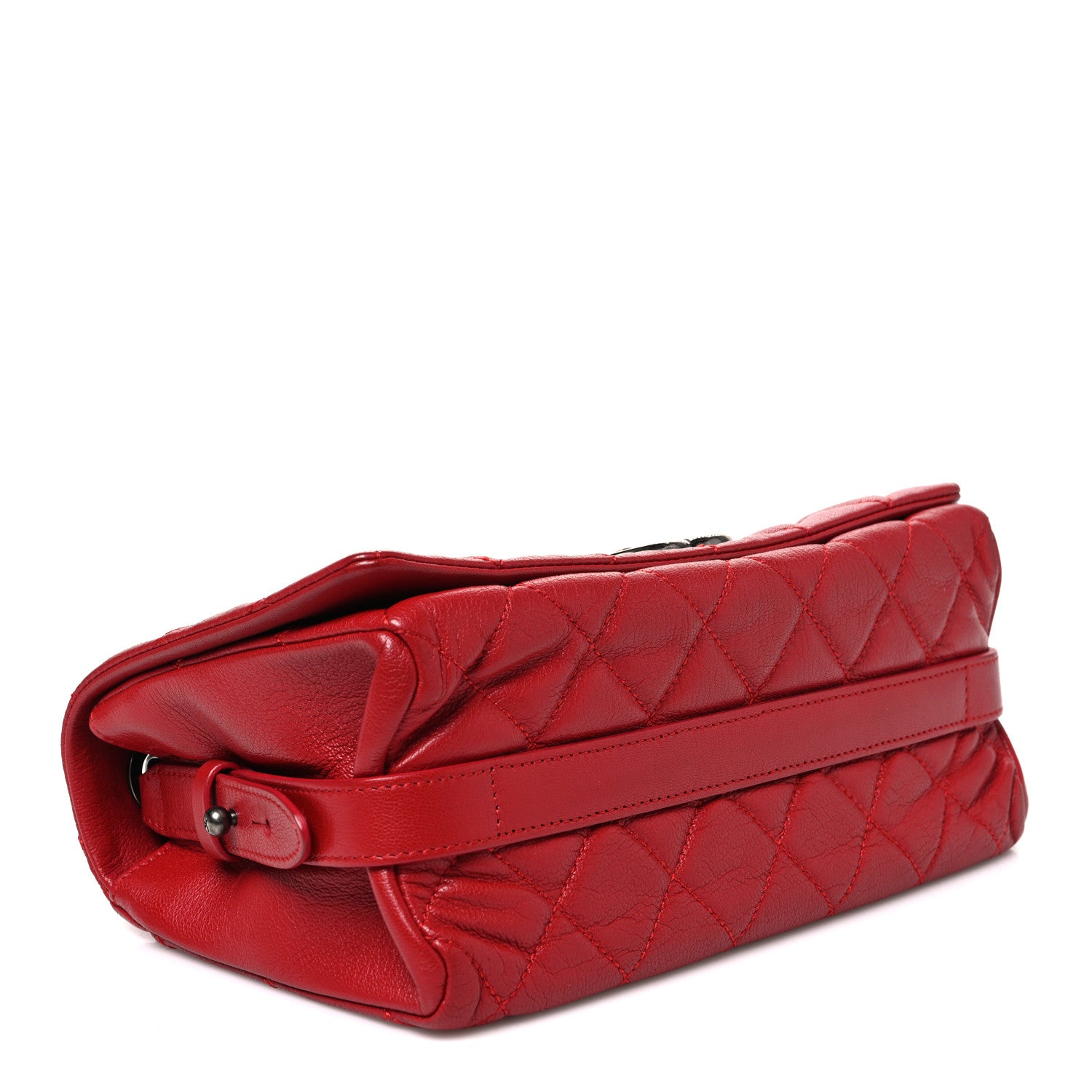Goatskin Quilted Medium City Rock Flap Red — view 4