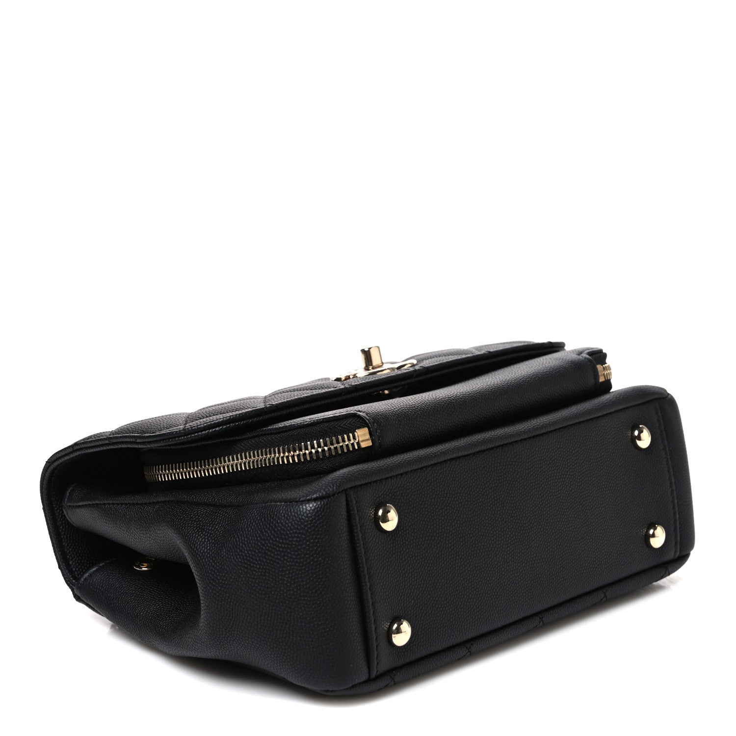 Caviar Quilted Medium Business Affinity Flap Black — view 4