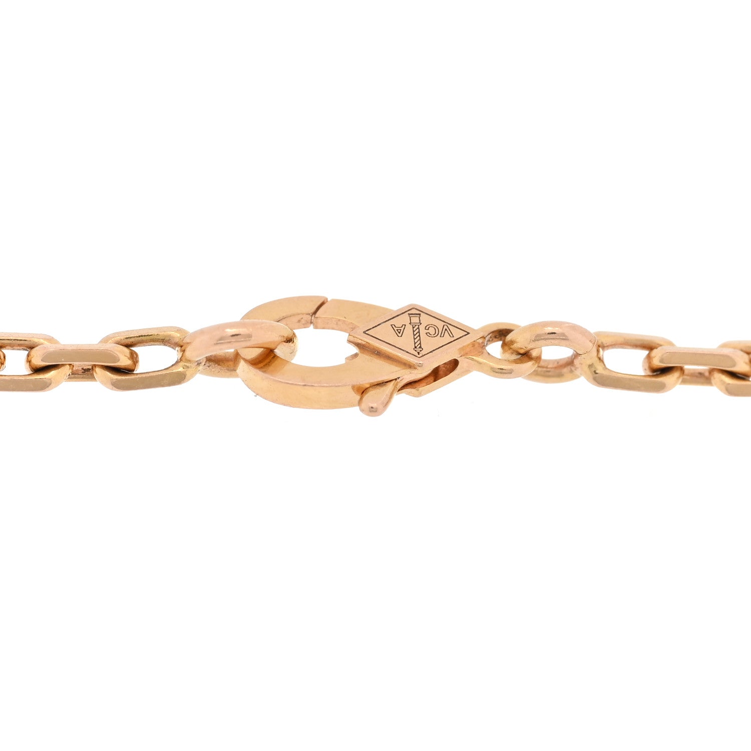 18K Rose Gold Carnelian Mother of Pearl Onyx 5 Motifs Lucky Spring Bracelet — view 3