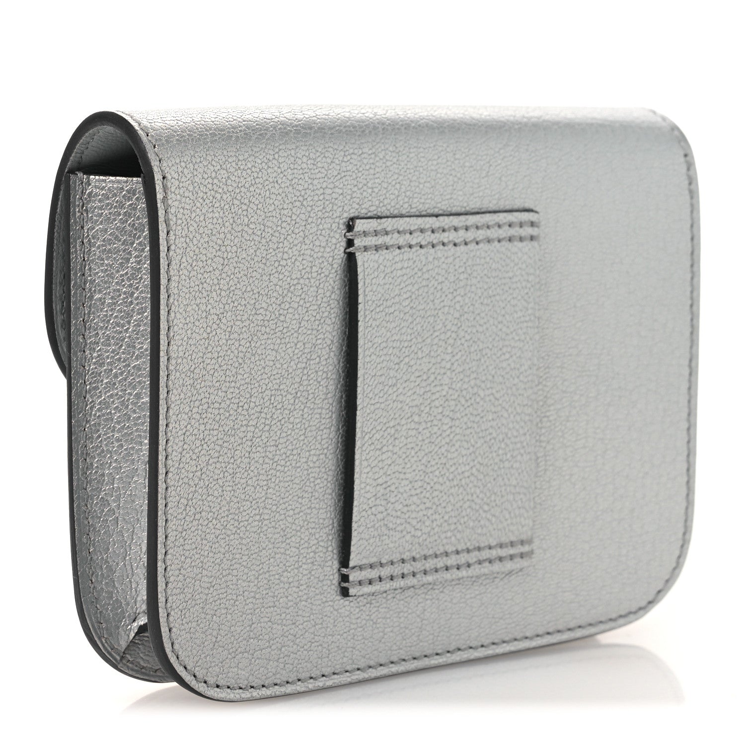 Metallic Chevre Chamkilight Constance Slim Wallet Argent — view 4