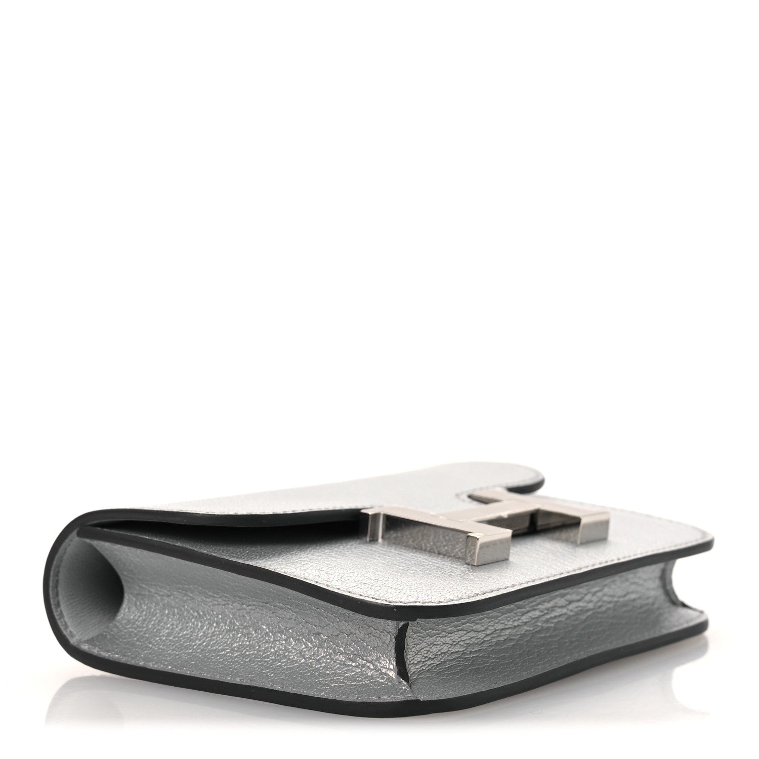 Metallic Chevre Chamkilight Constance Slim Wallet Argent — view 5