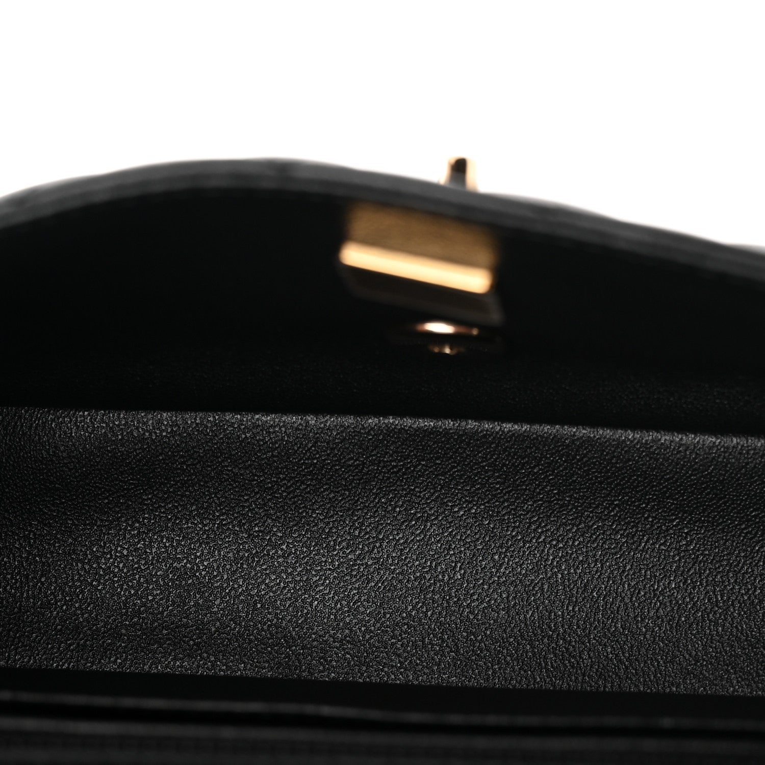 Lambskin Quilted Mini Rectangular Flap Black — view 5
