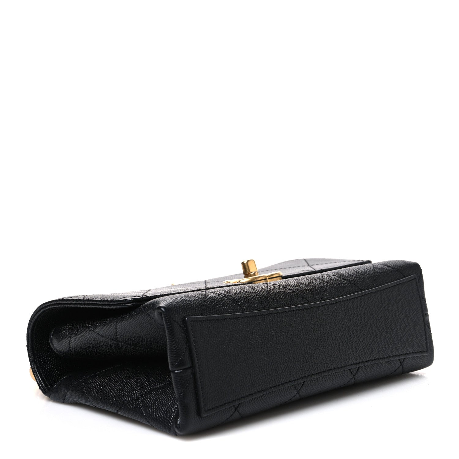 Caviar Quilted Mini Bracelet On Chain Flap Black — view 4
