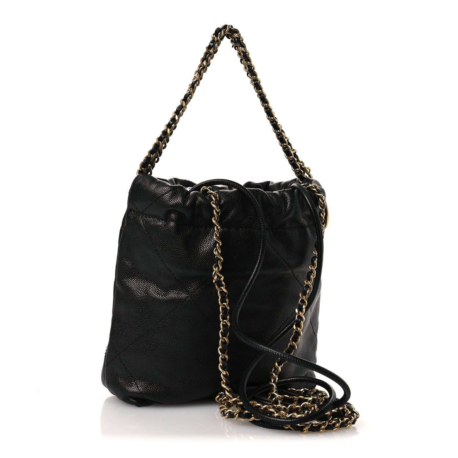 Shiny Caviar Quilted Mini Chanel 22 Black — view 3