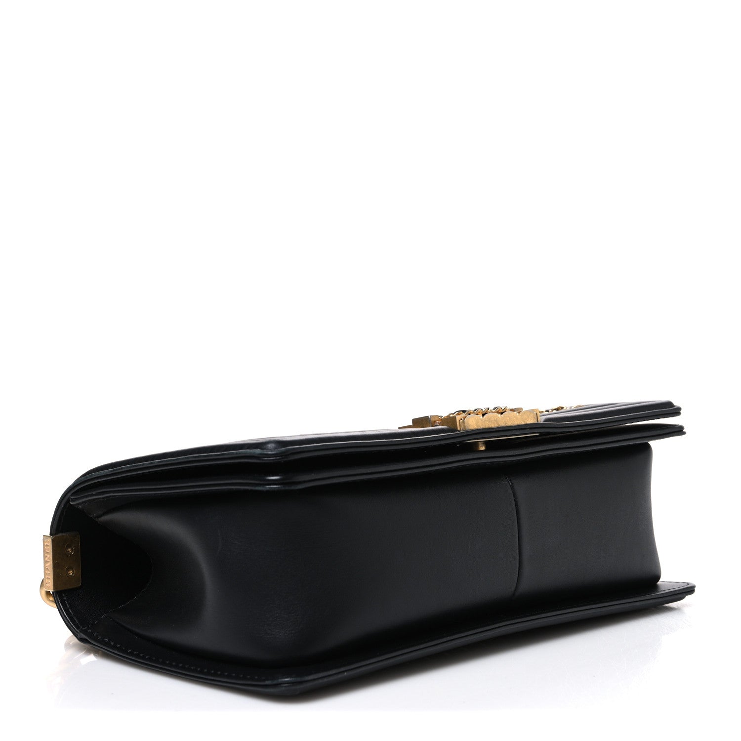 Lambskin Quilted Medium Chain Around Boy Flap Black — view 4