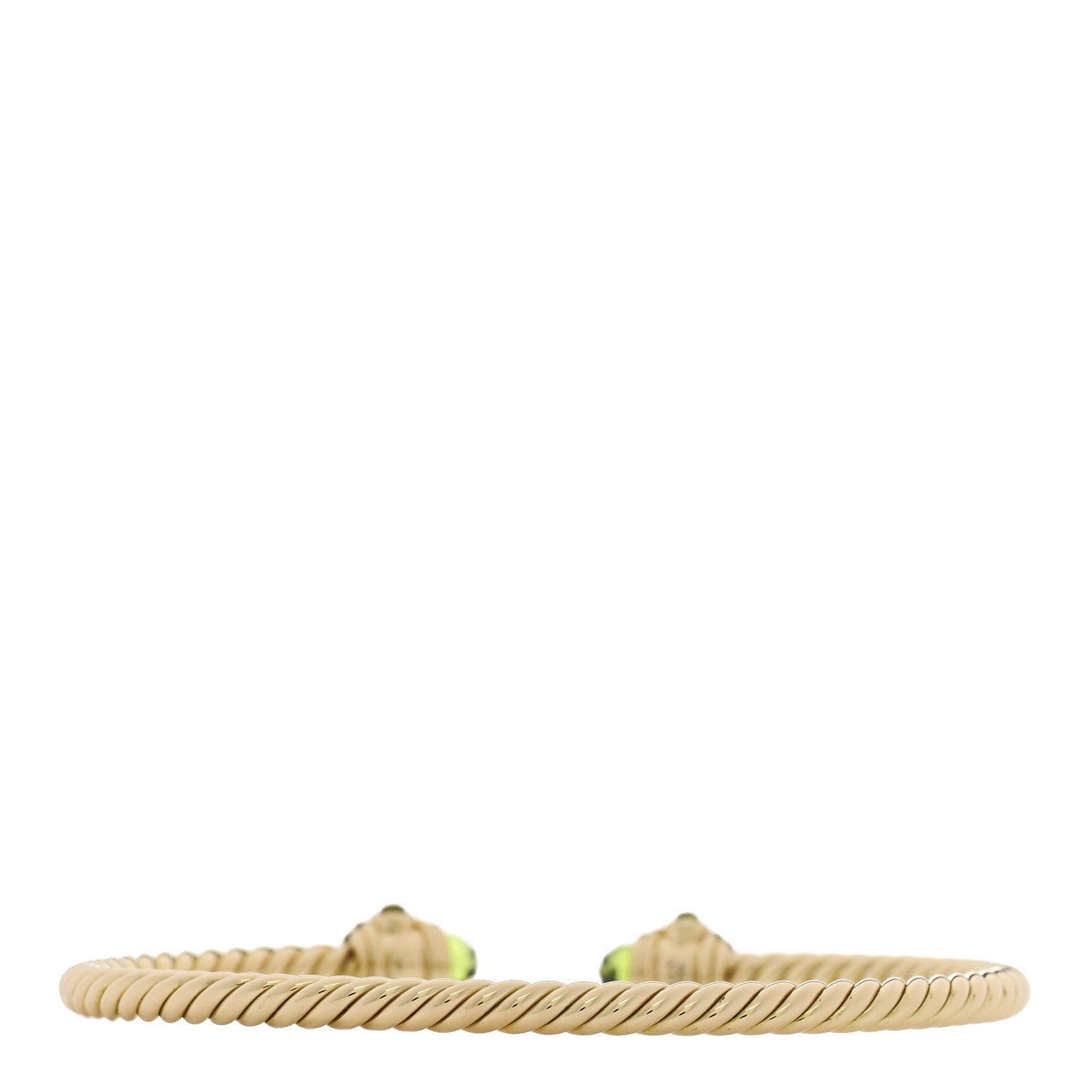 18K Yellow Gold Peridot 3.5mm Renaissance Bracelet — view 2
