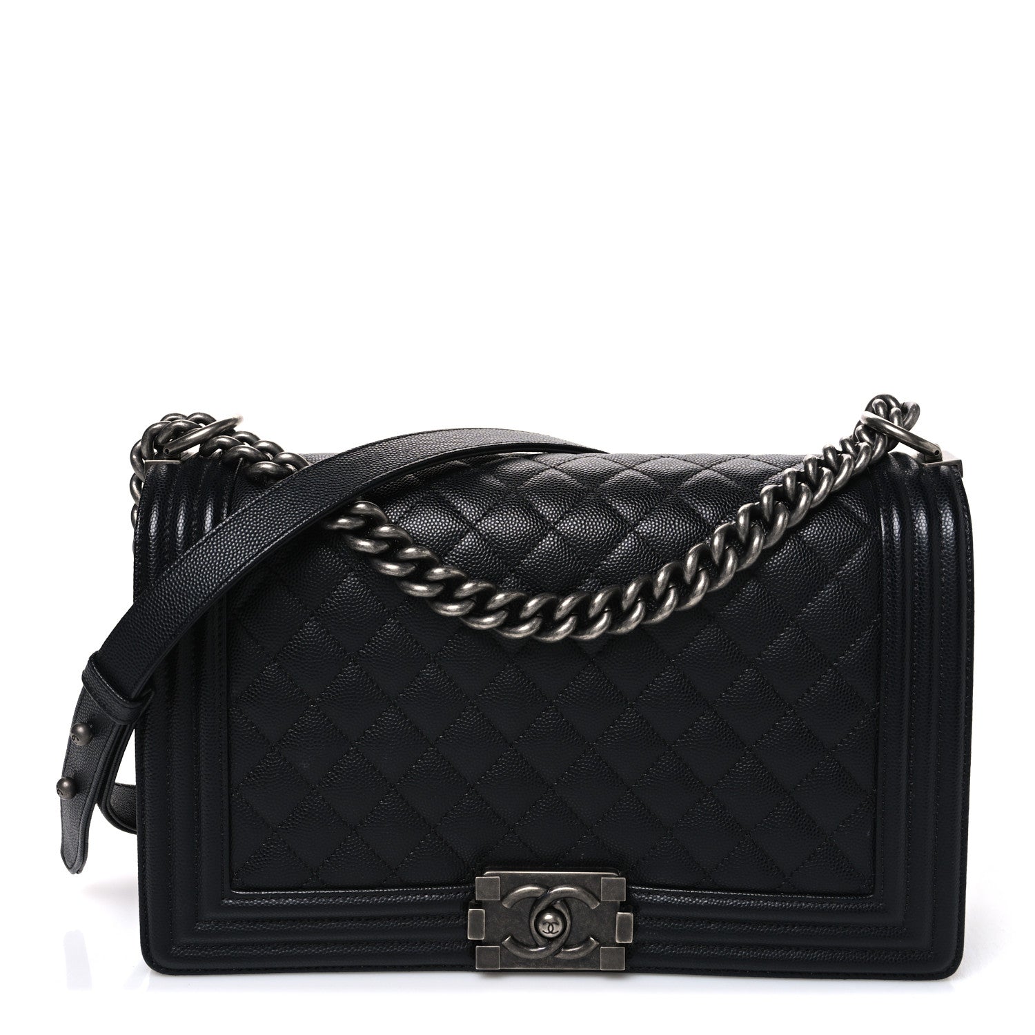 Caviar Quilted New Medium Boy Flap Black — view 1