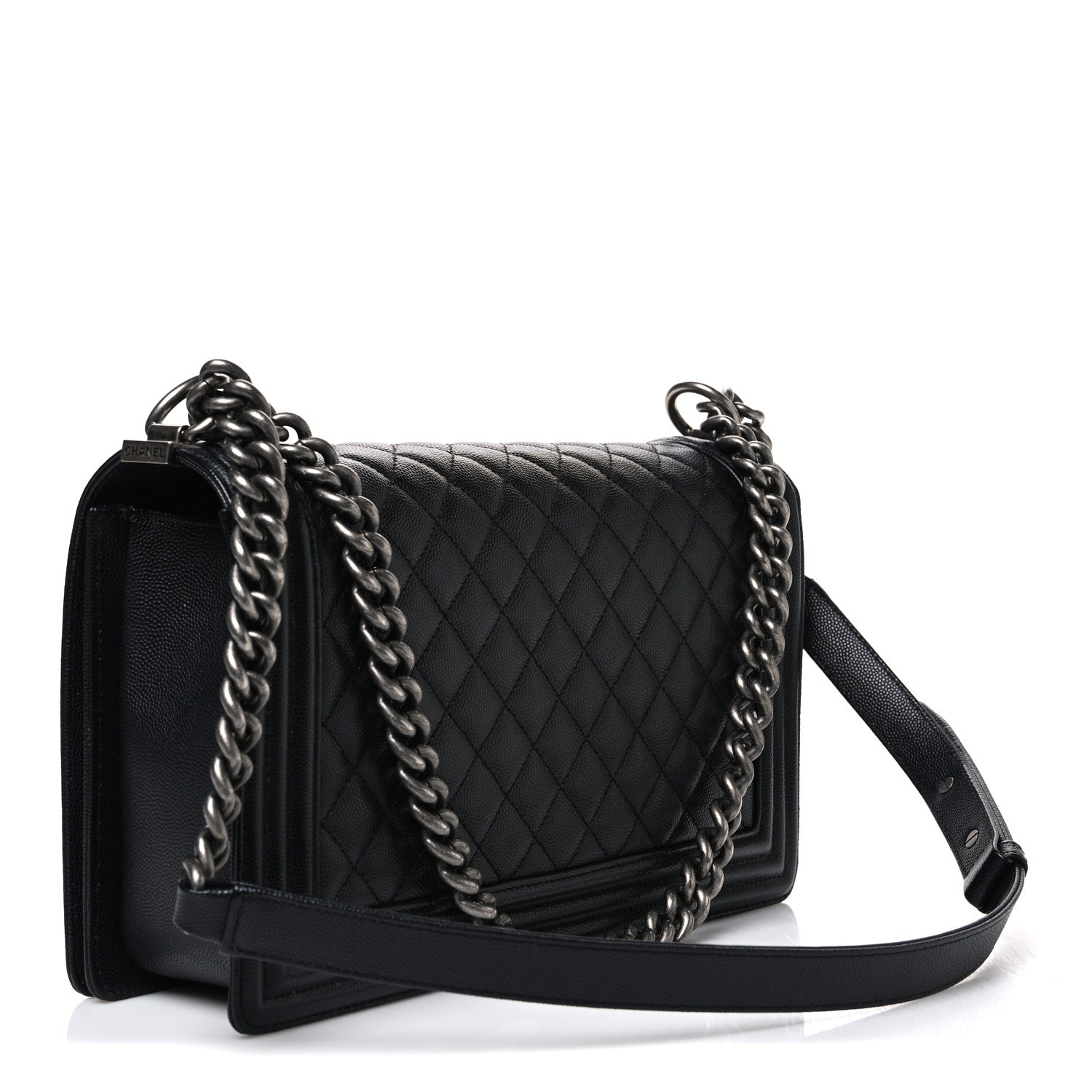 Caviar Quilted New Medium Boy Flap Black — view 3