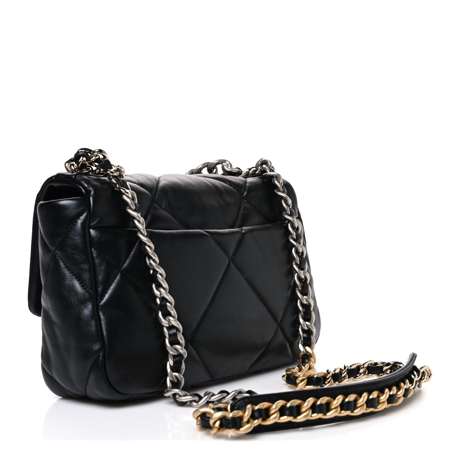 Lambskin Quilted Medium Chanel 19 Flap Black — view 3