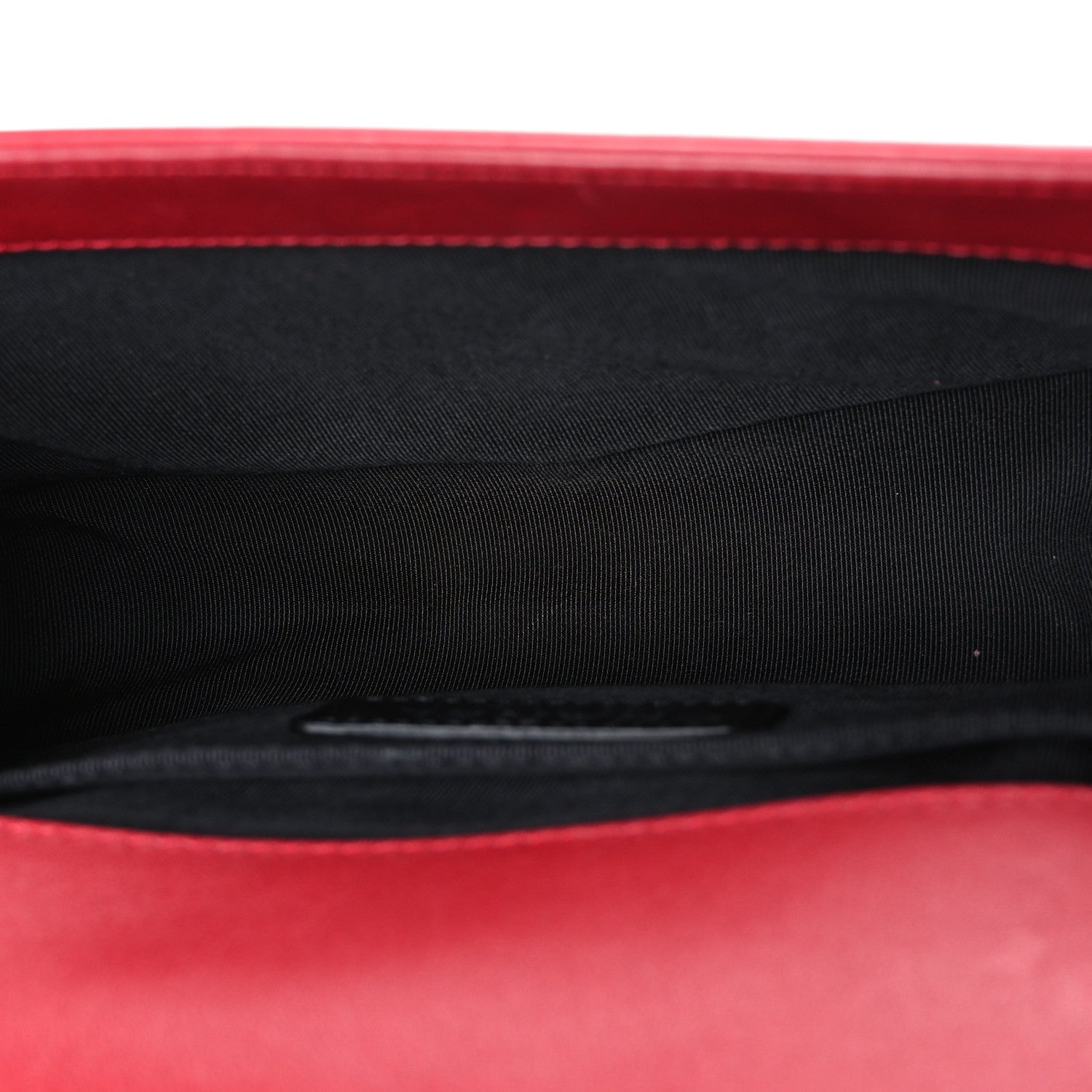 Patent Calfskin Quilted Small Plexiglass Boy Flap Red — view 5