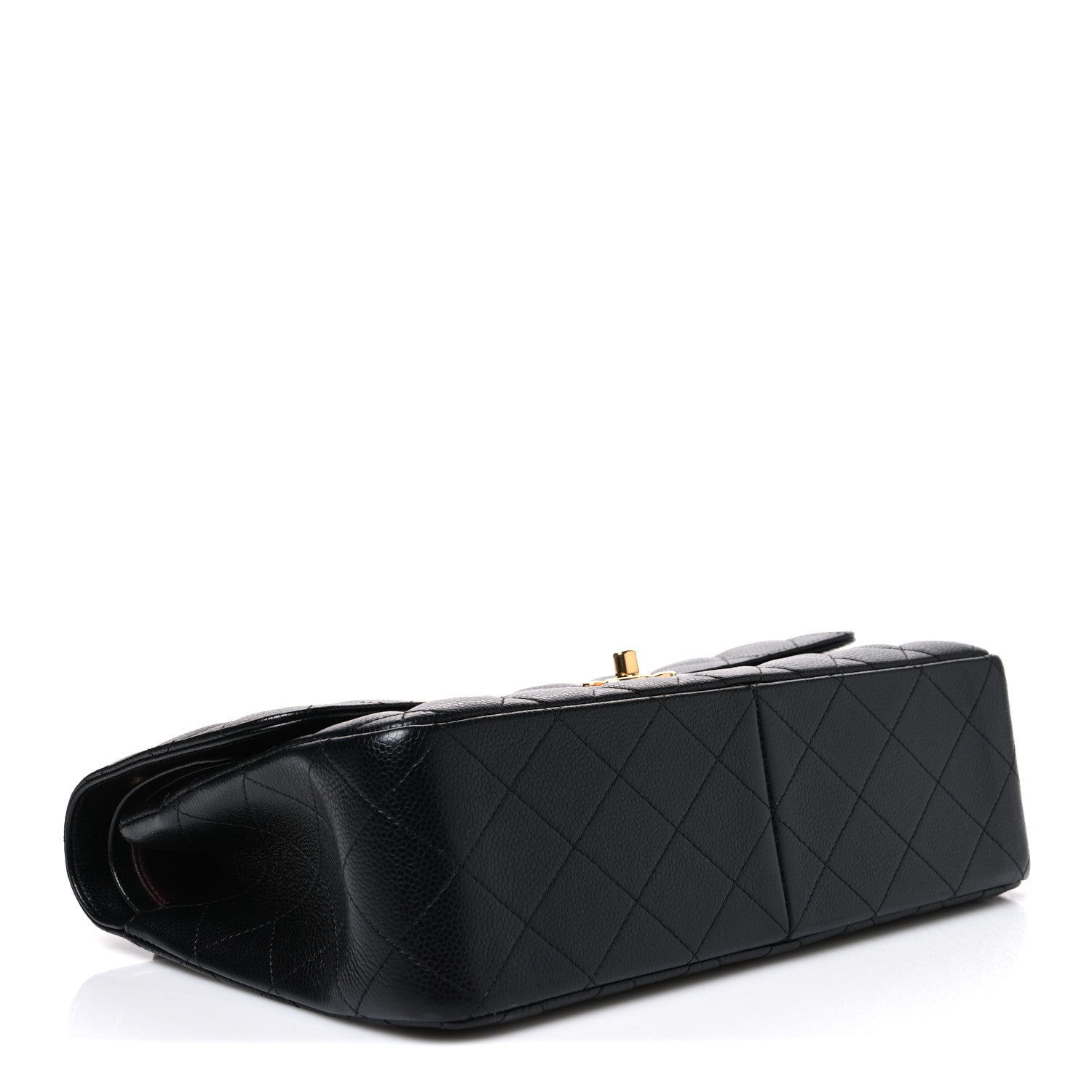 Caviar Quilted Jumbo Double Flap Black — view 4