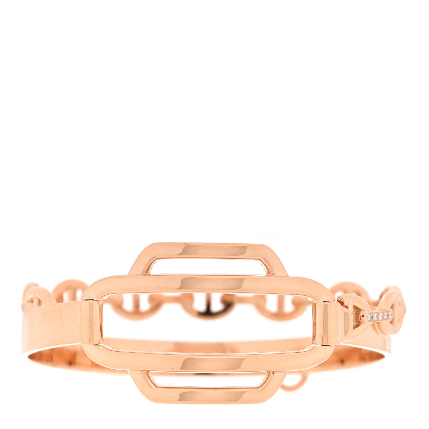18K Rose Gold Diamond Alchimie Chaine D'Ancre Collier Bracelet — view 2