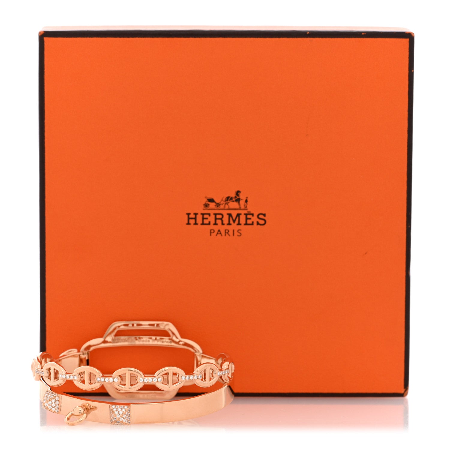 18K Rose Gold Diamond Alchimie Chaine D'Ancre Collier Bracelet — view 4