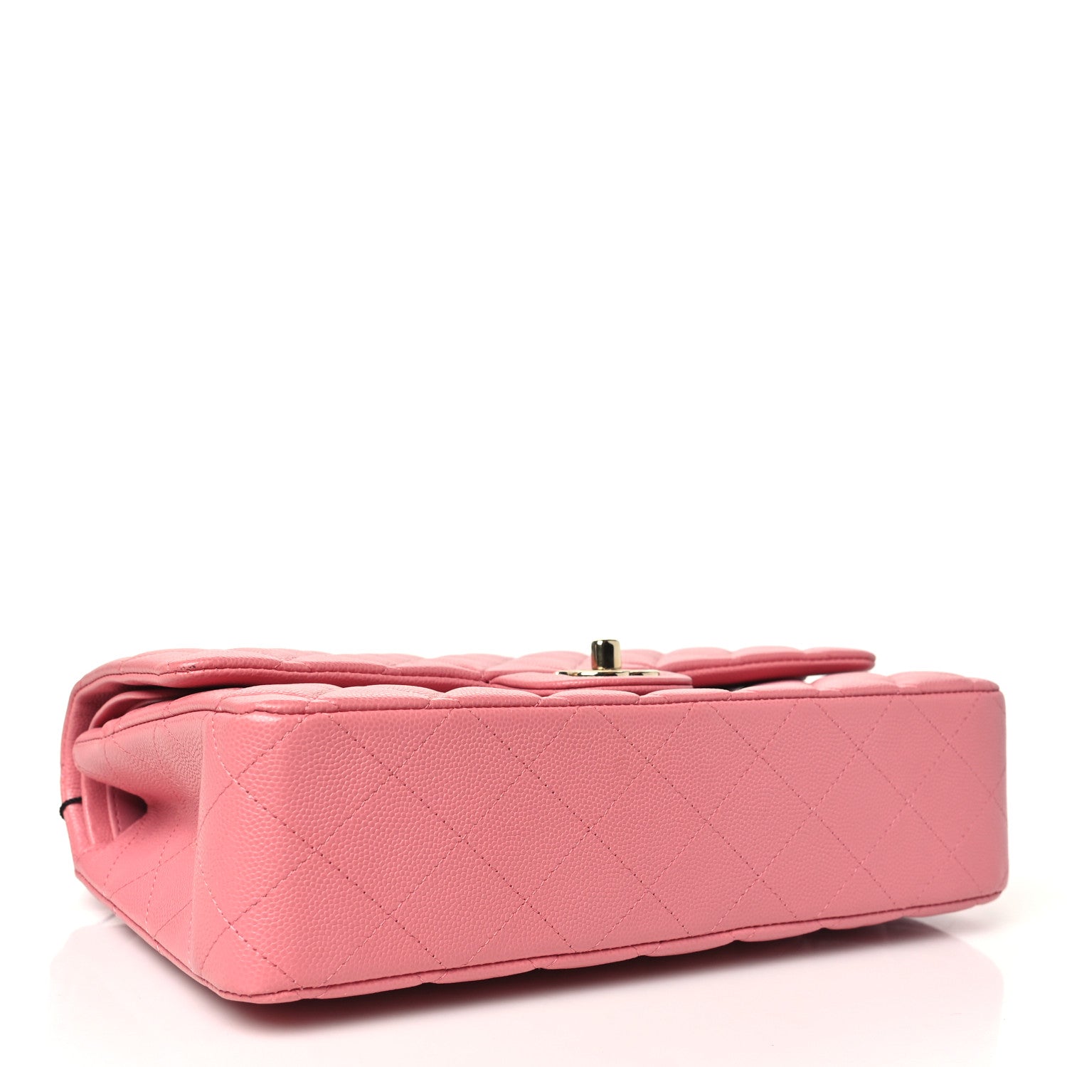 Caviar Quilted Medium Double Flap Pink — view 4