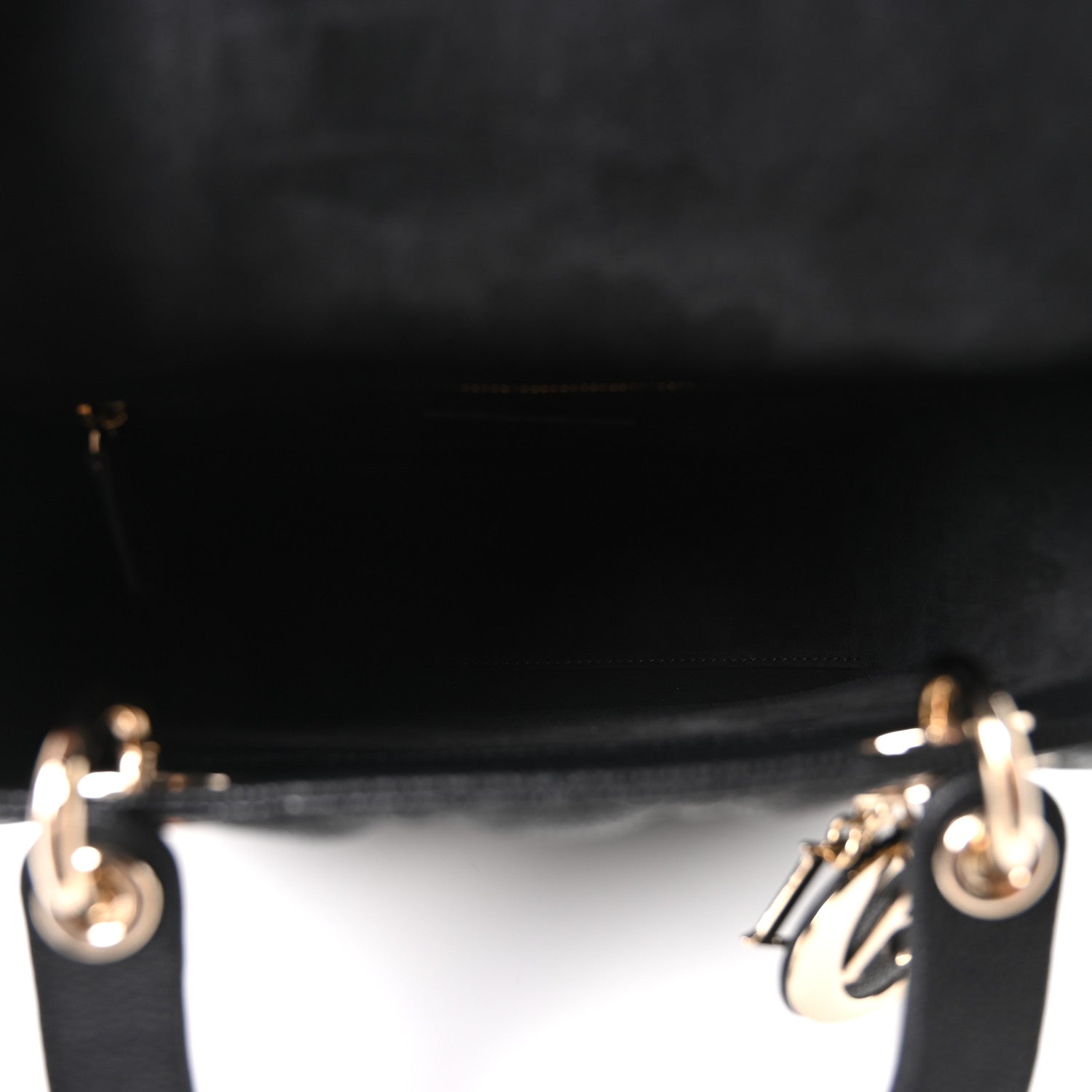 Grained Calfskin Cannage Medium Lady Dior Black — view 5