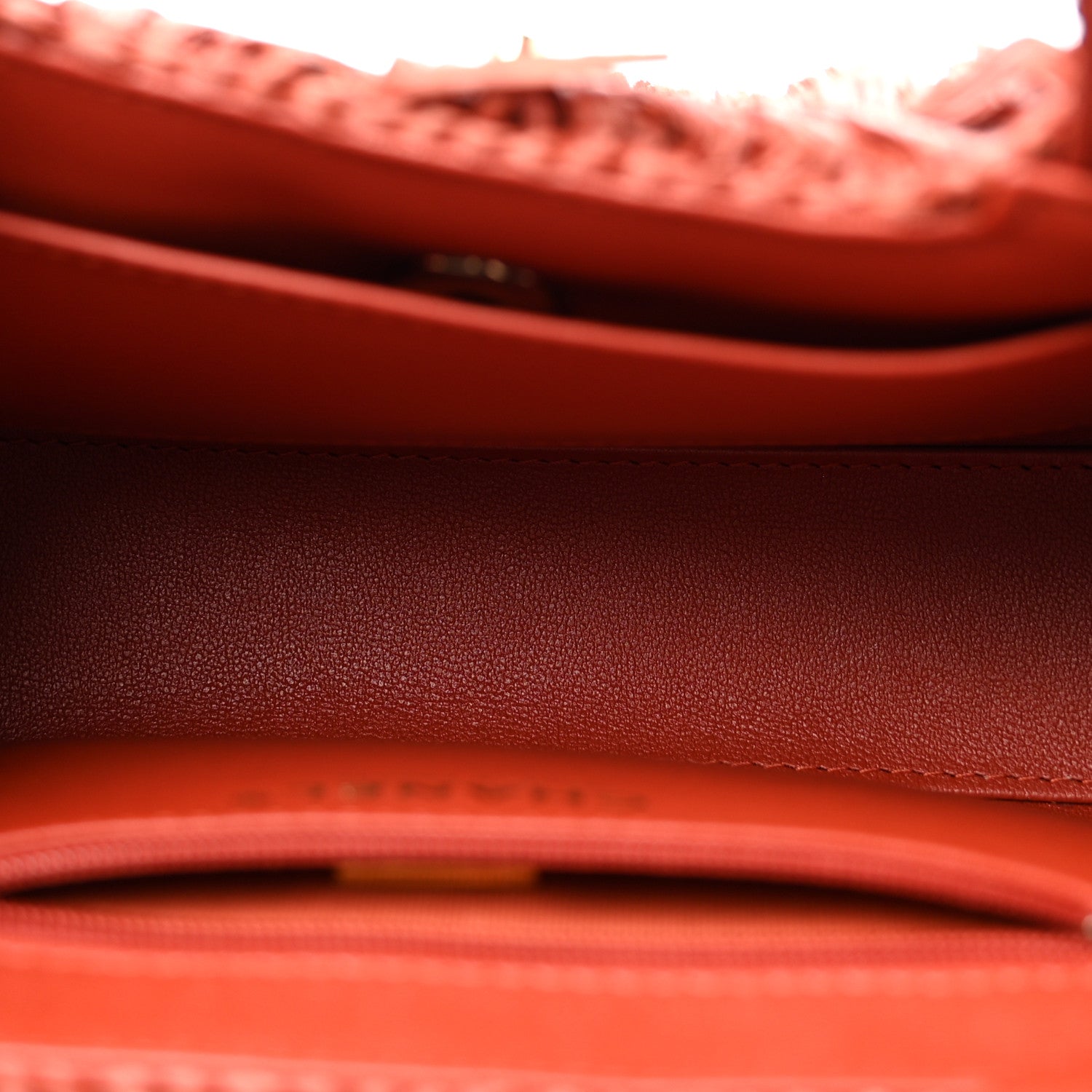 Raffia Fringe Nano Kelly Shopper Red — view 5