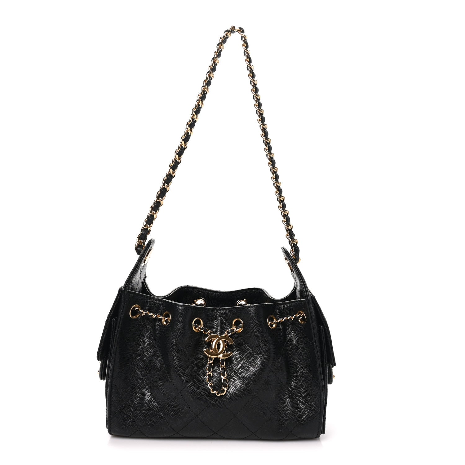 Caviar Quilted Mini Chanel 25 Handbag Black