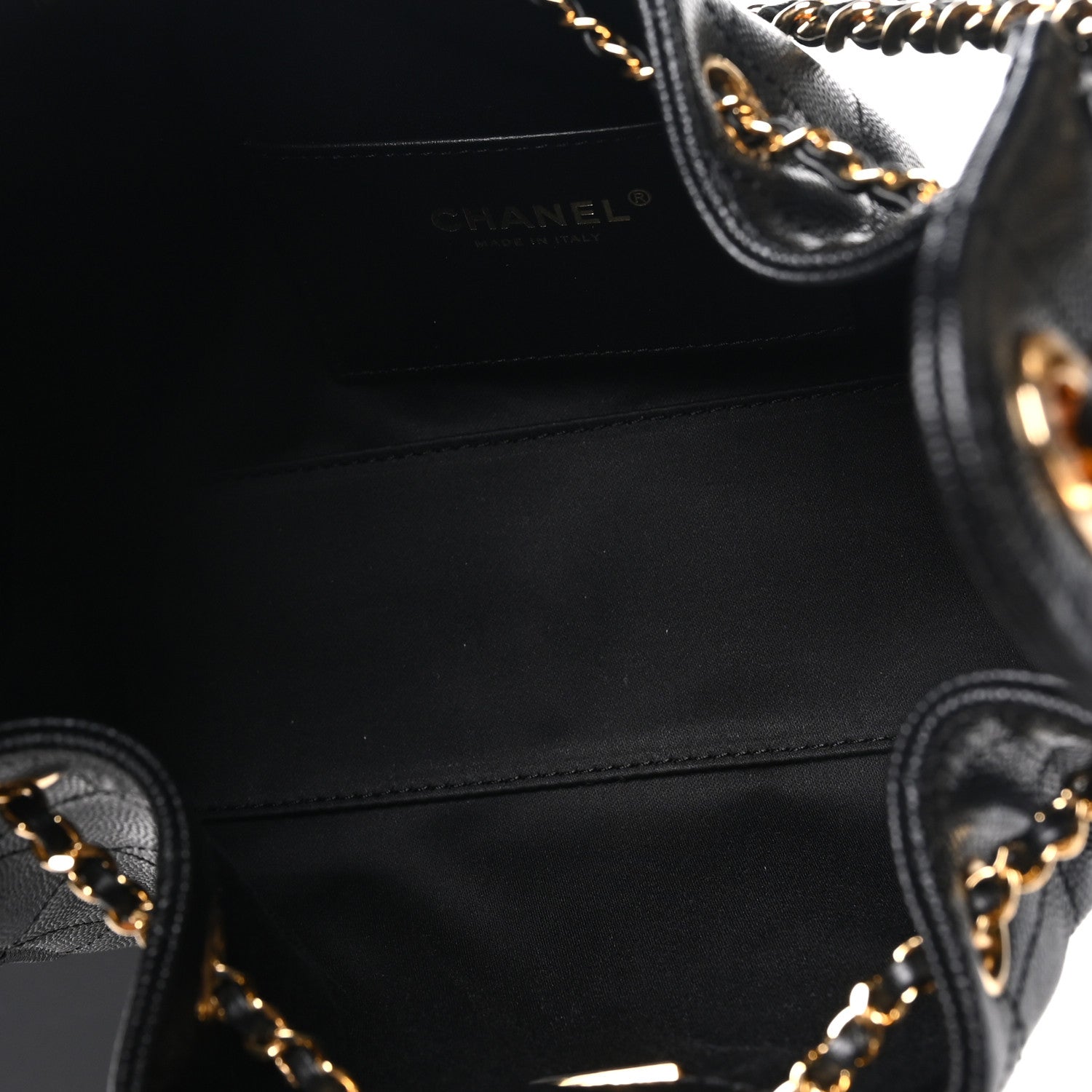 Caviar Quilted Mini Chanel 25 Handbag Black — view 5