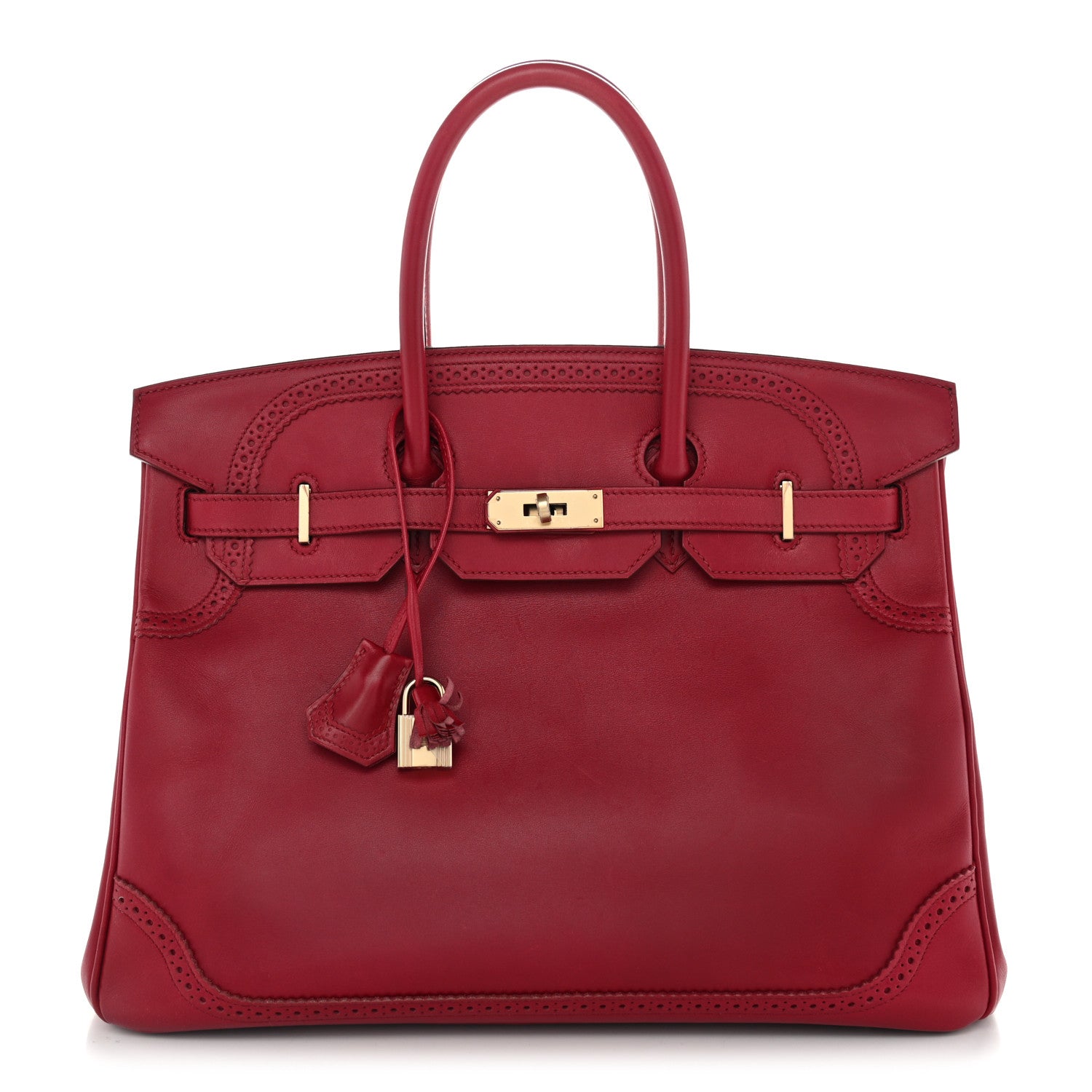 Tadelakt Ghillies Birkin 35 Rubis