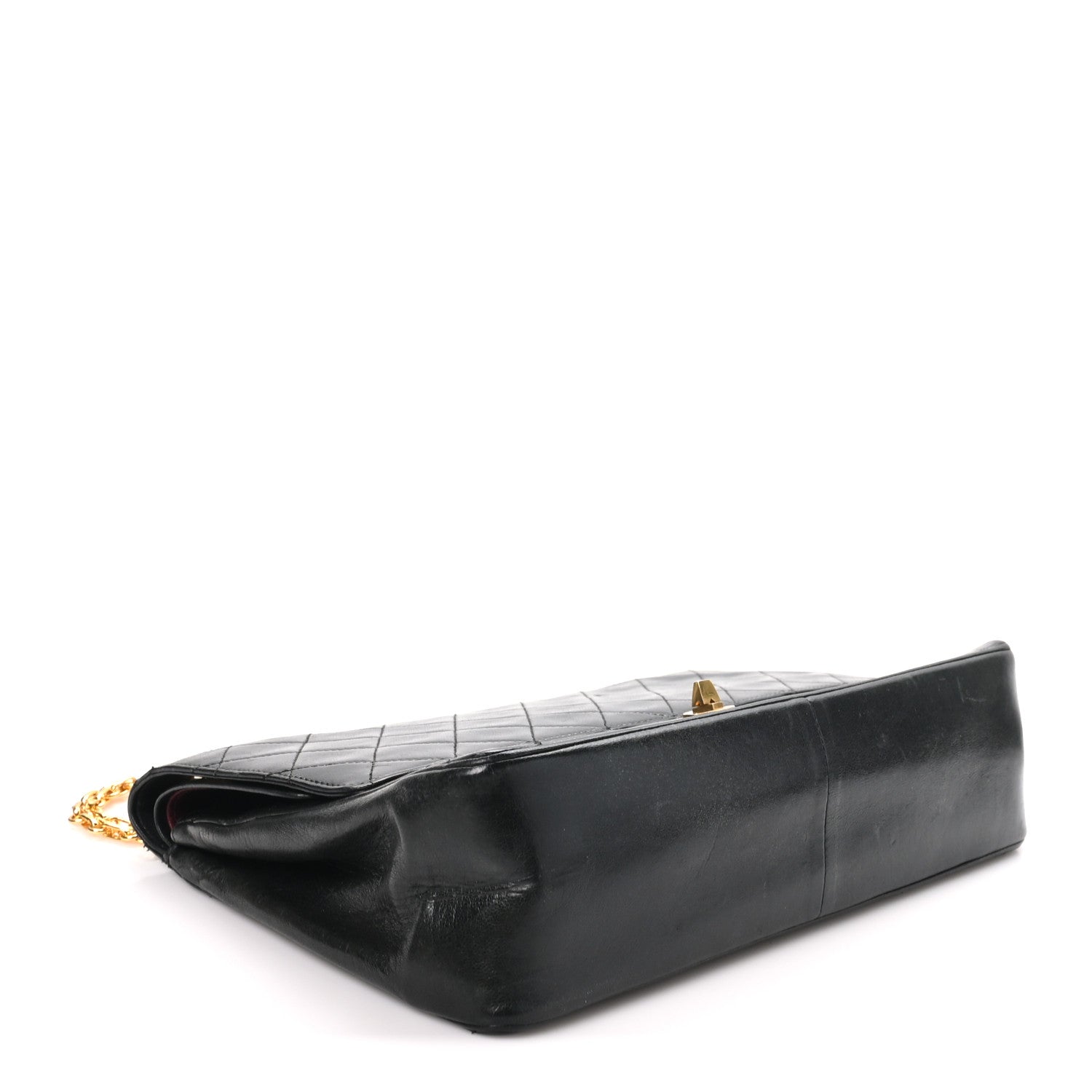 Lambskin Quilted Medium Double Flap Bijoux Chain Black — view 4