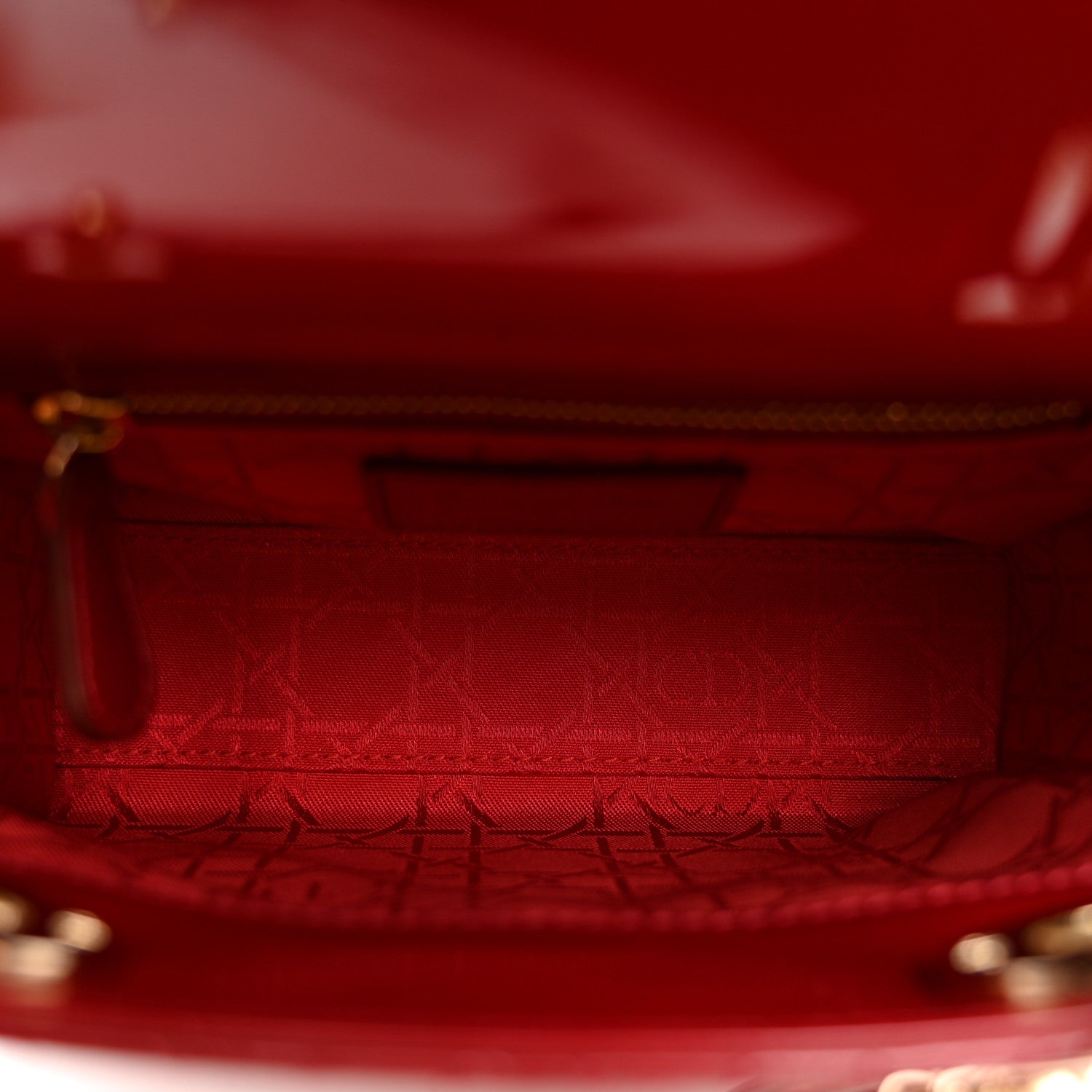 Patent Cannage Mini Lady Dior Red — view 4