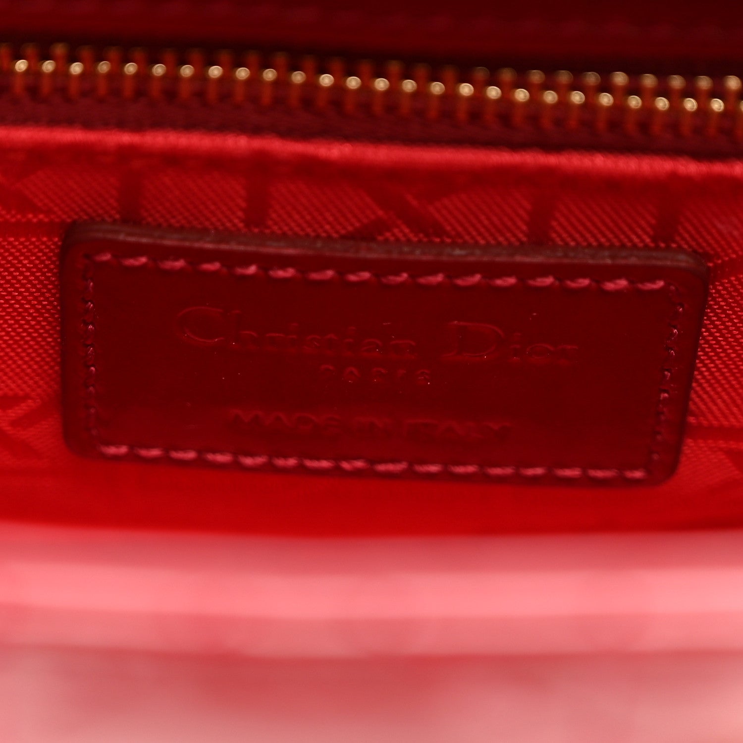 Patent Cannage Mini Lady Dior Red — view 5
