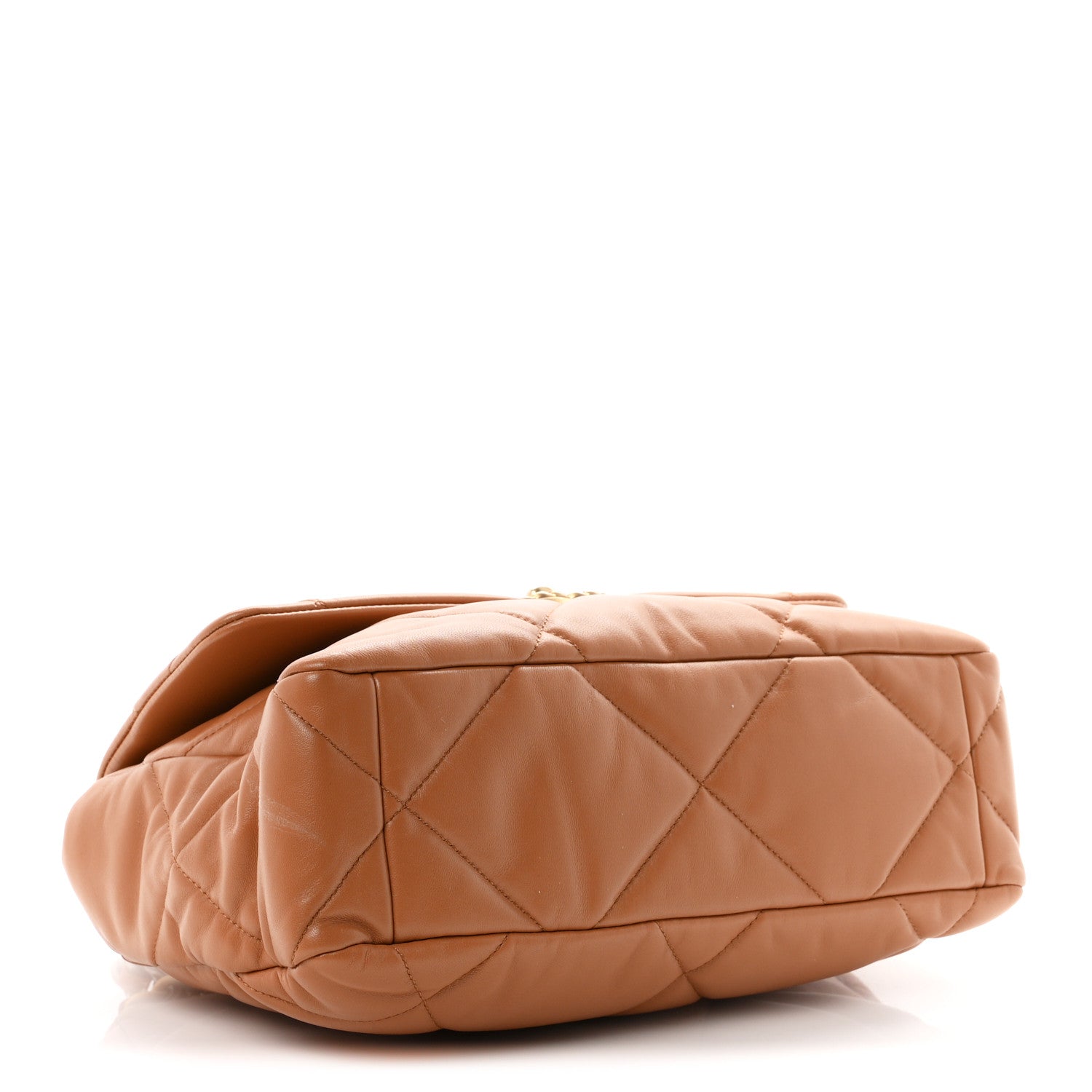 Lambskin Quilted Large Chanel 19 Flap Brown — view 4