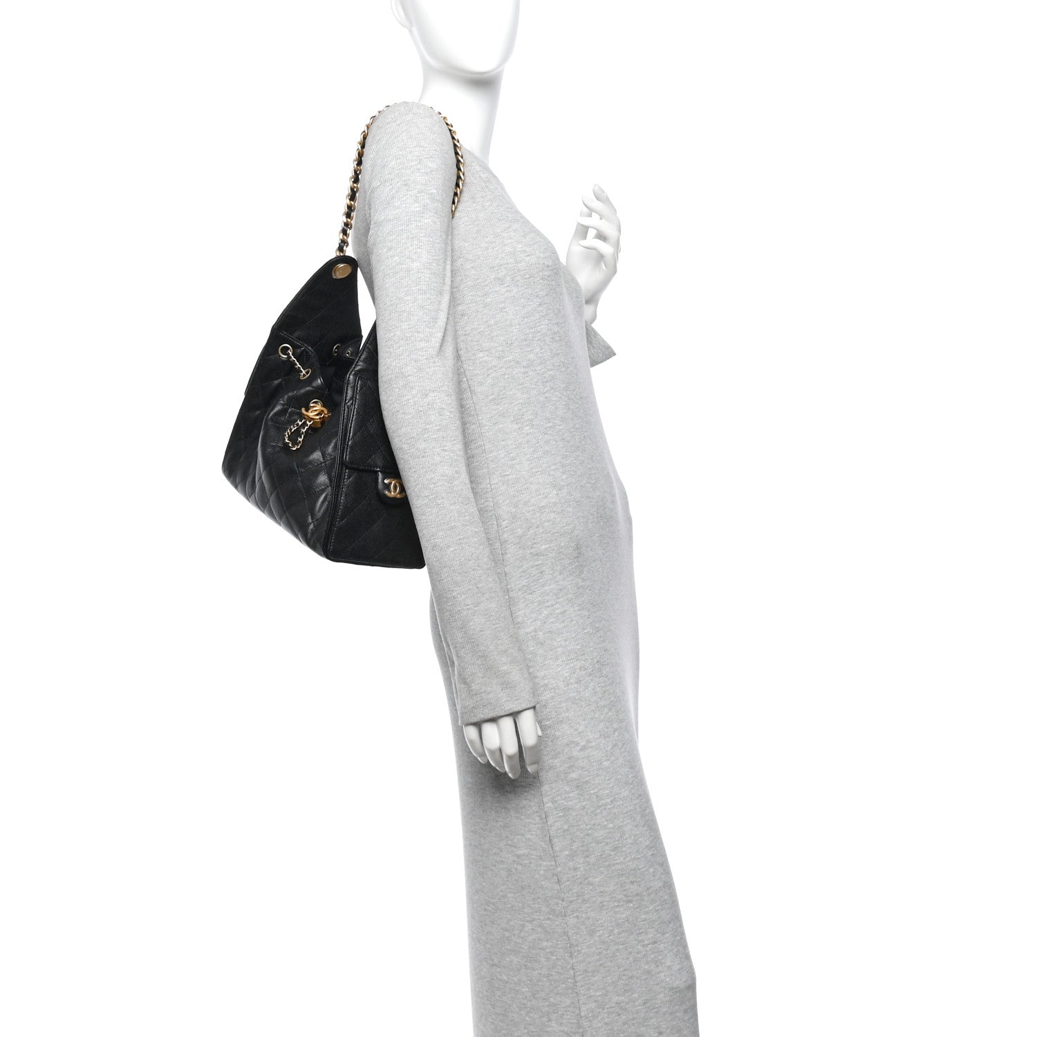 Caviar Quilted Small Chanel 25 Handbag Black — view 2