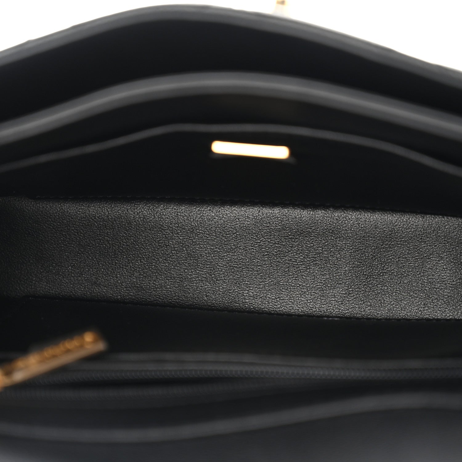 Shiny Caviar Quilted Mini Top Handle Flap Black — view 5