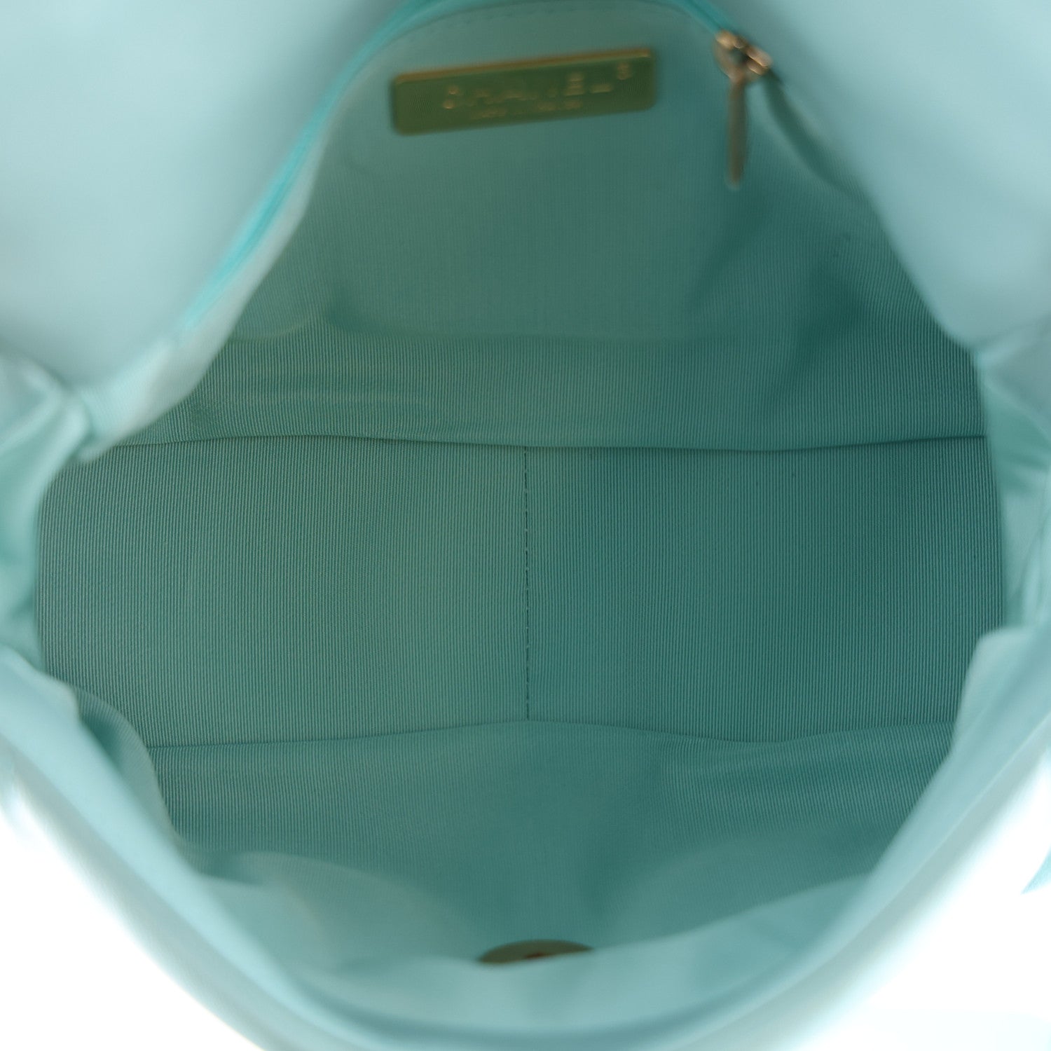 Goatskin Quilted Medium Chanel 19 Flap Light Blue — view 5