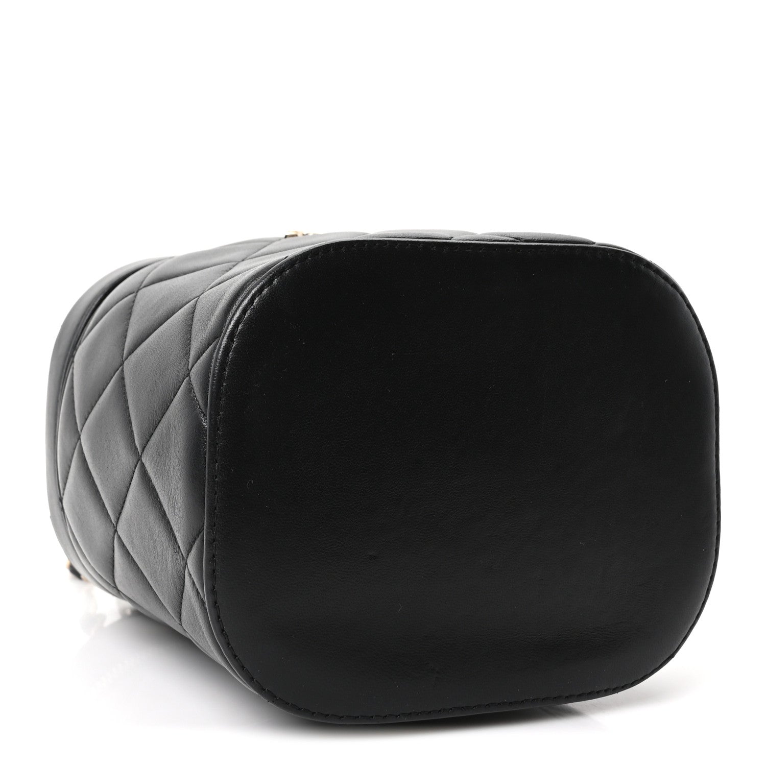 Lambskin Quilted Trendy Vanity Case Black — view 4