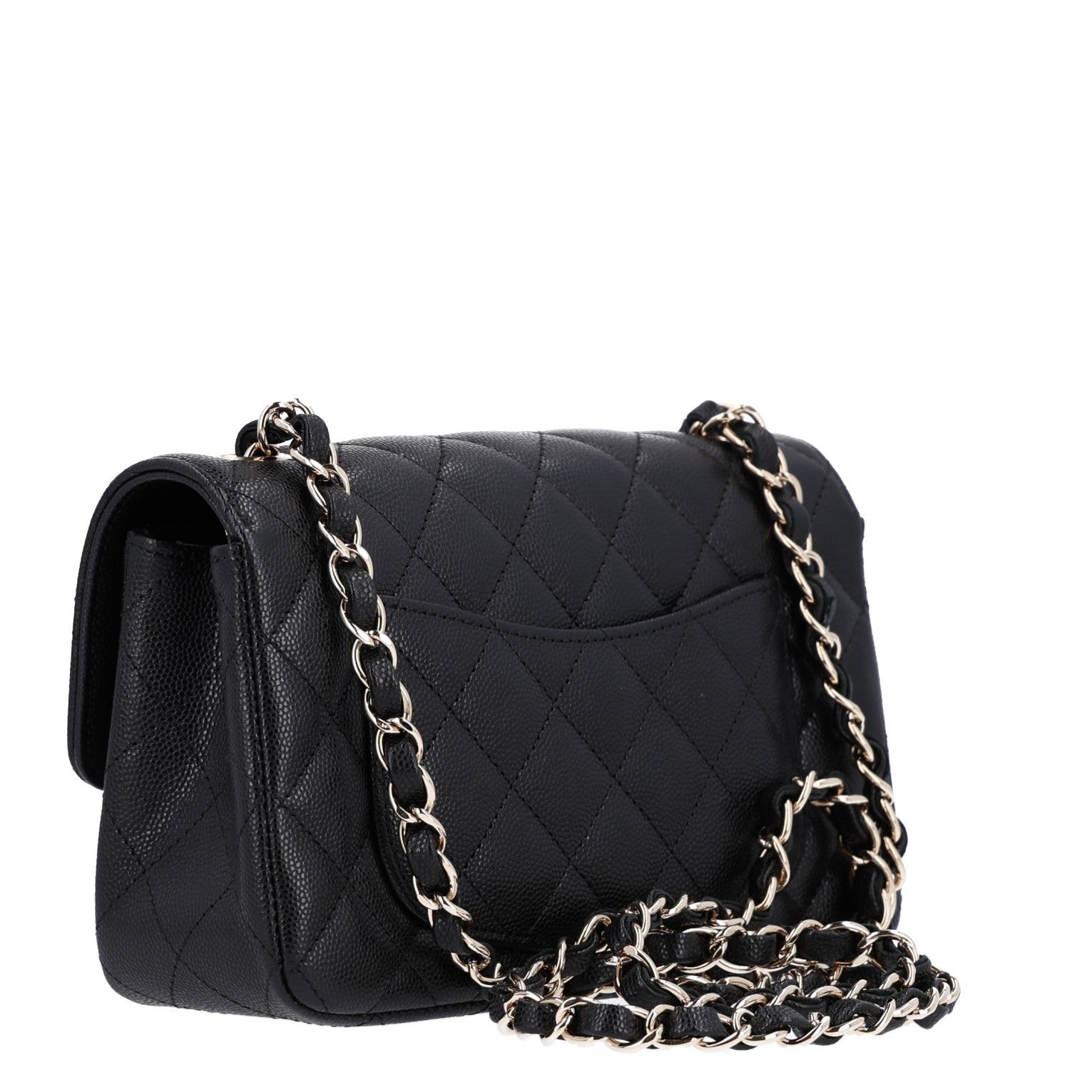 Caviar Quilted Mini Rectangular Flap Black — view 3