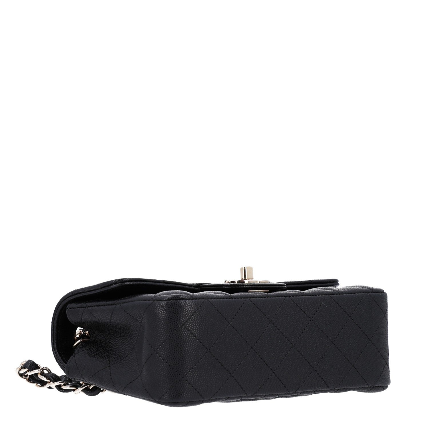 Caviar Quilted Mini Rectangular Flap Black — view 4