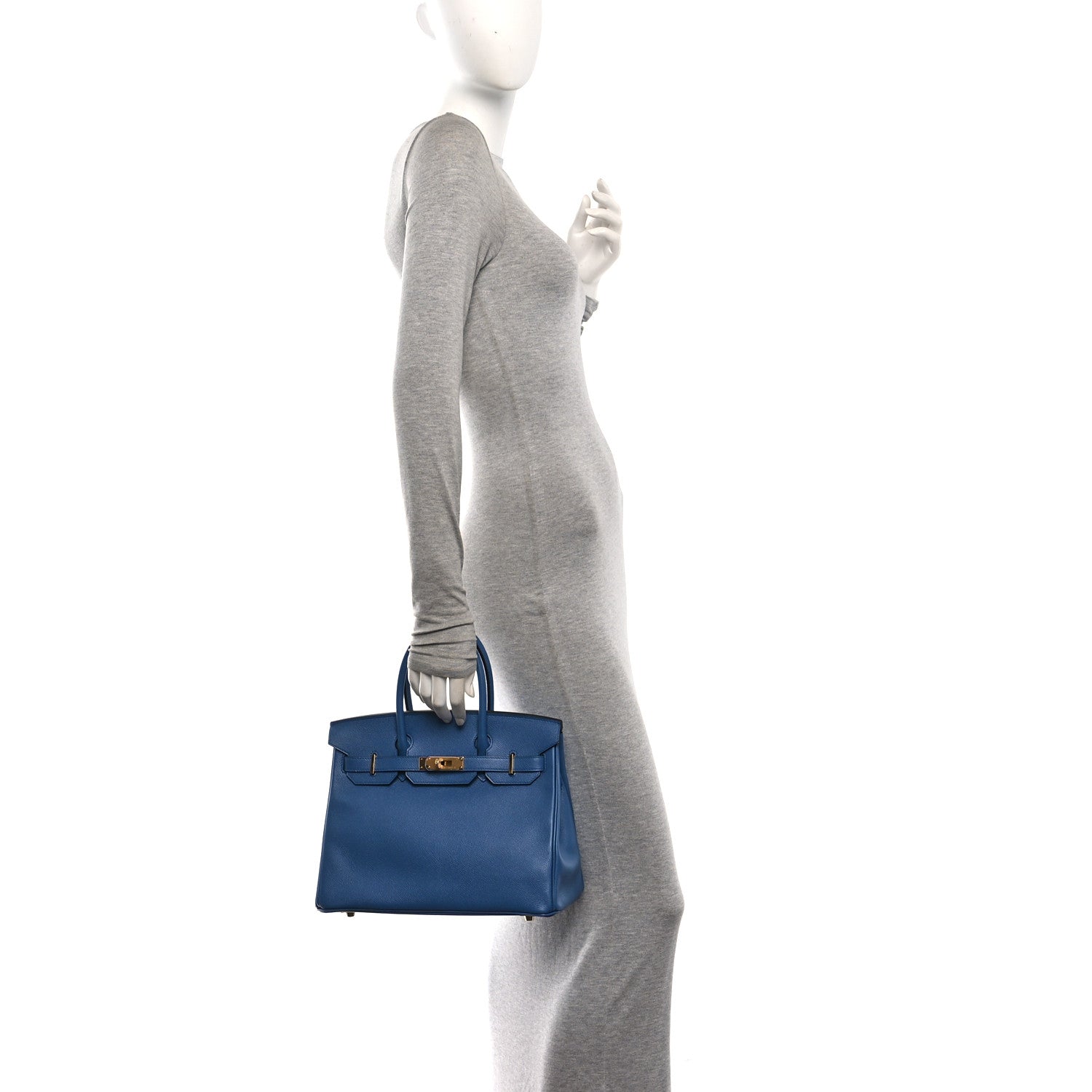 Epsom Birkin 30 Bleu Agate — view 2
