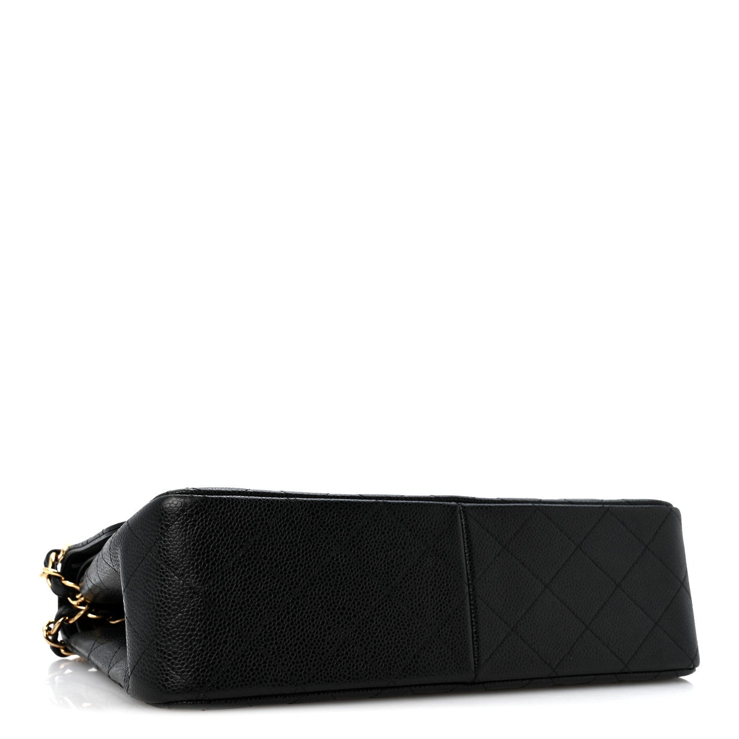 Caviar Quilted Jumbo Double Flap Black — view 4